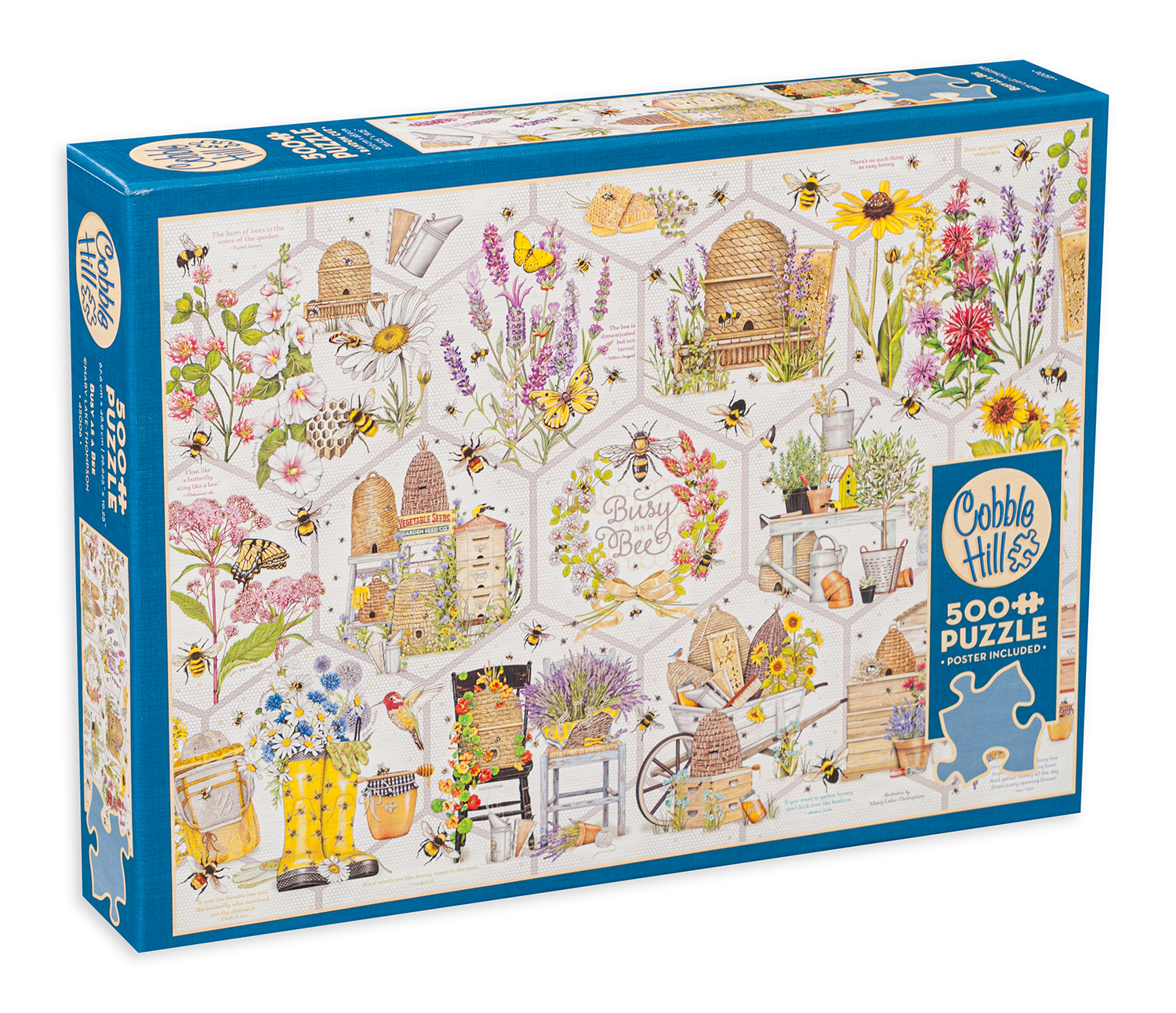 Puzzle Cobble Hill din 500 XXL de piese - Harnic ca o albină