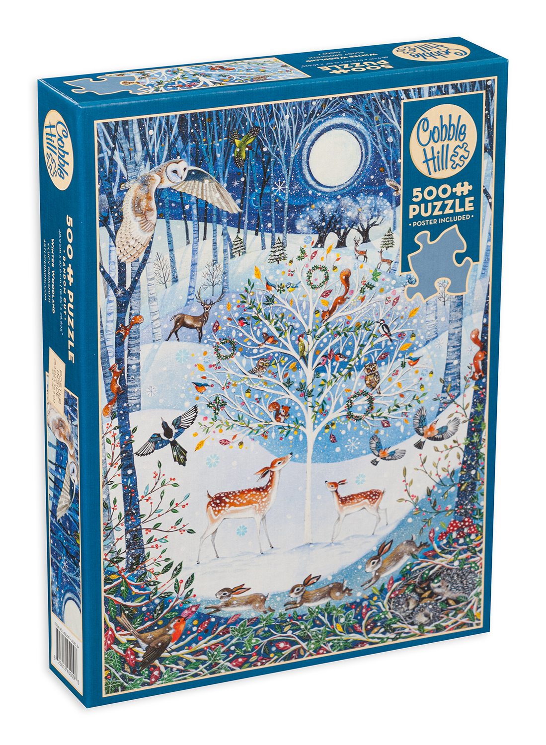 Puzzle Cobble Hill din 500 XXL de piese - Iarna în pădure