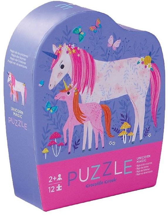 Puzzle Crocodile Creek din 12 de piese - Unicorns