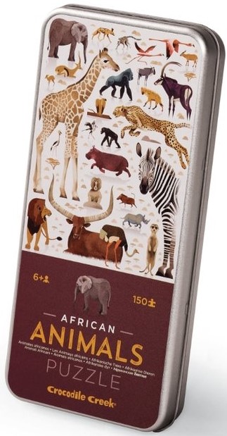 Puzzle Crocodile Creek din 150 de piese - Animale africane