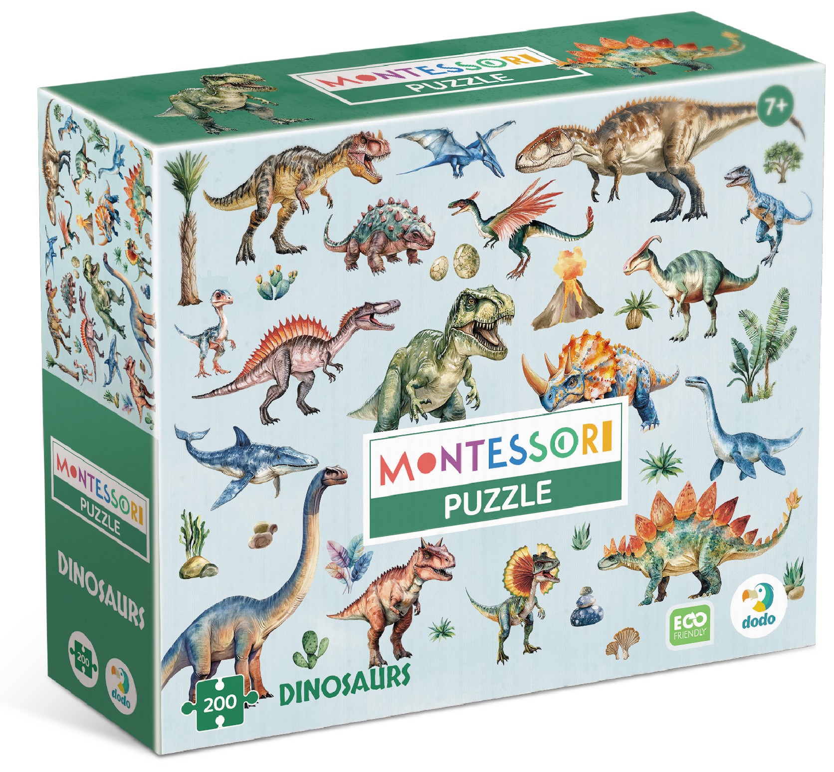 Puzzle DoDo din 200 piese - Dinozauri