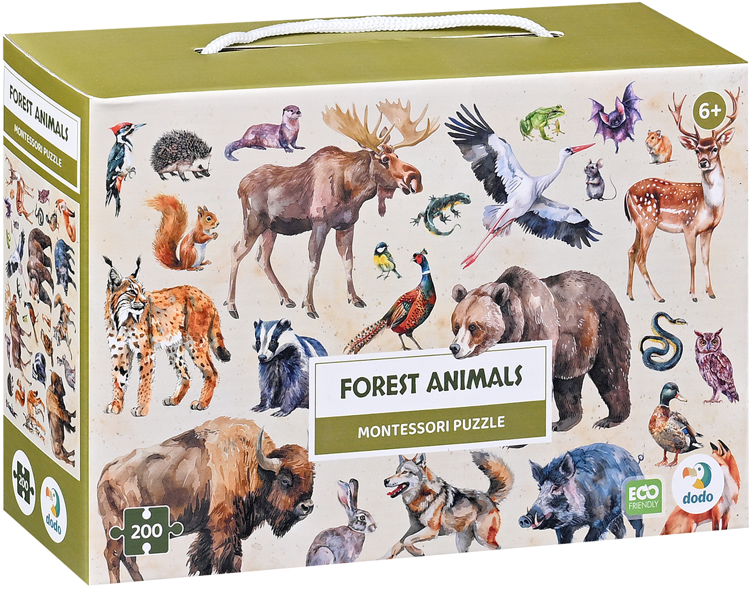 Puzzle DoDo din 200 piese - Animale de pădure
