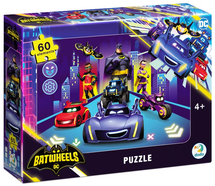 Puzzle DoDo din 60 piese - Batwheels, tip 2