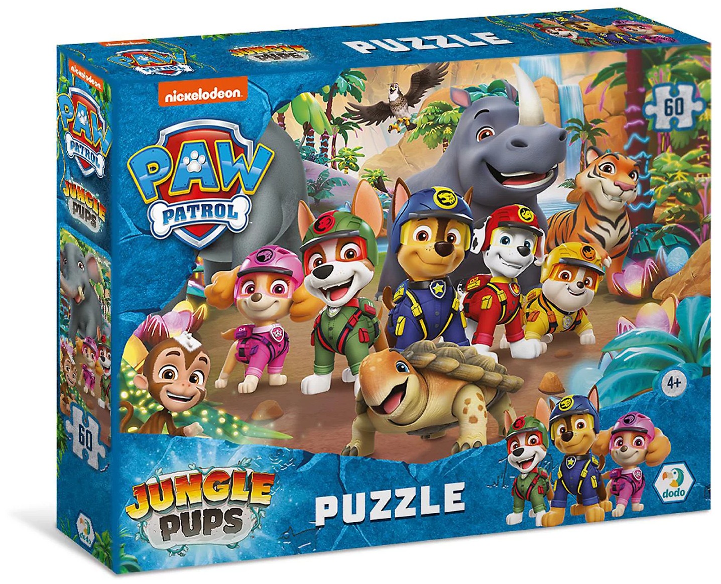 Puzzle DoDo  din 60 piese - Patrula Cățelușilor în junglă