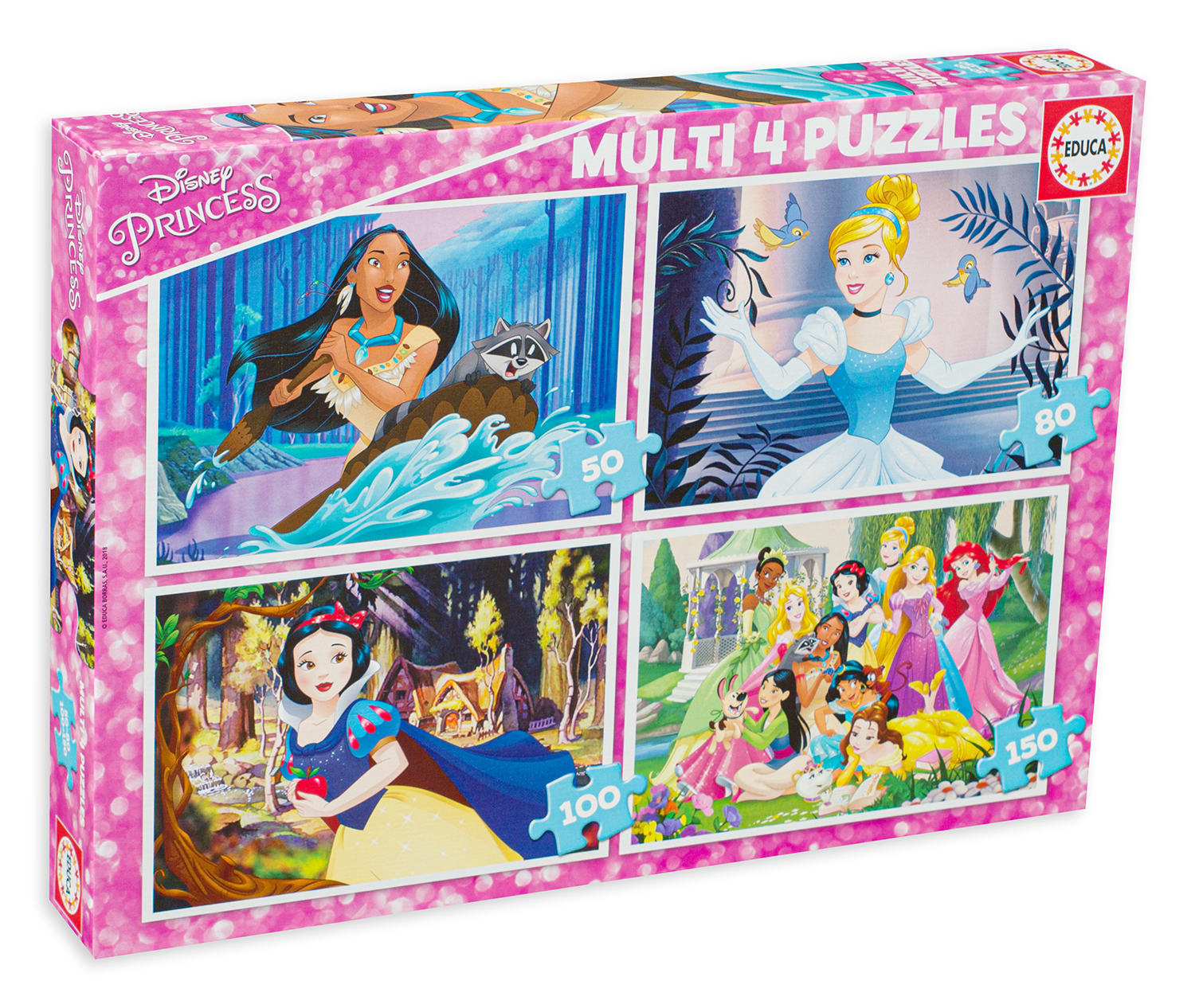 Puzzle Educa 4 in 1 - Printese Disney