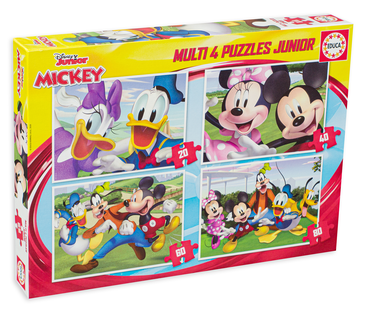 Puzzle Educa 4 in 1 - Mickey si prietenii