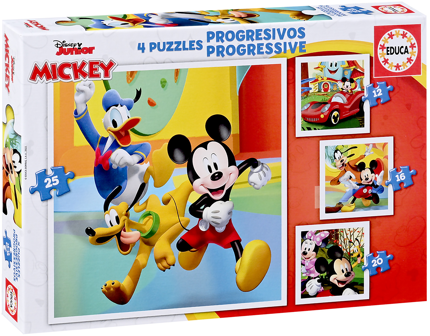 Puzzle Educa 4 in 1 - Mickey si prietenii 2