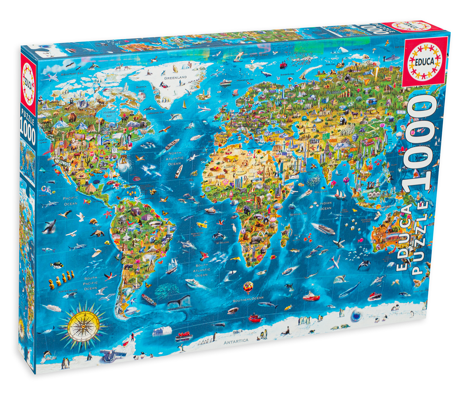 Puzzle Educa din 1000 de piese - Minunile lumii