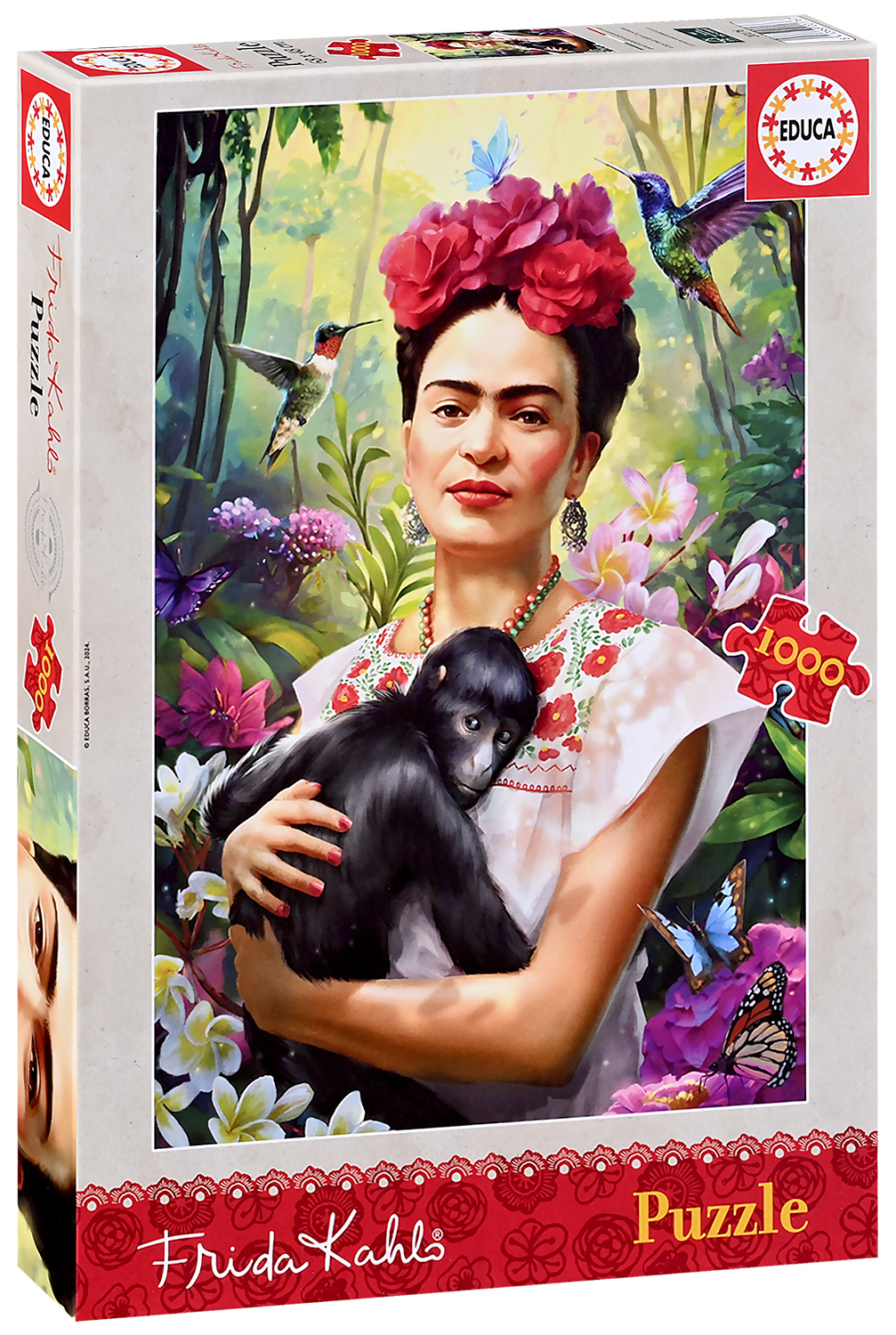 Puzzle Educa din 1000 piese - Frida Kahlo: Grădina Vieții
