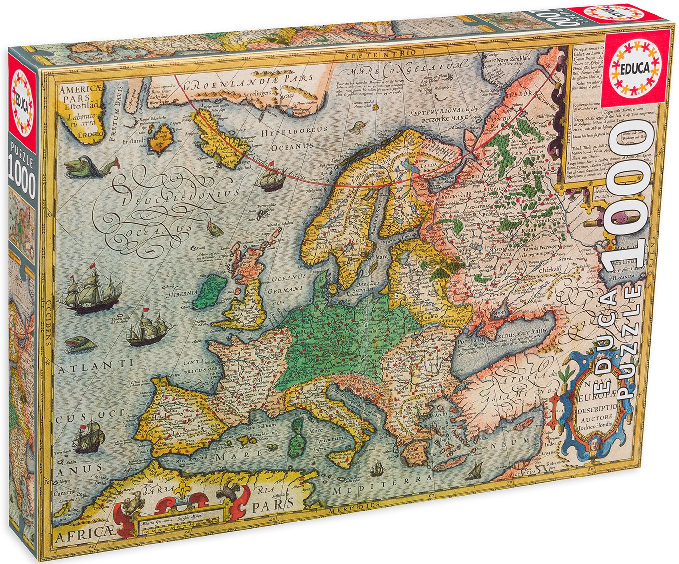 Puzzle Educa din 1000 de piese - Harta Europei