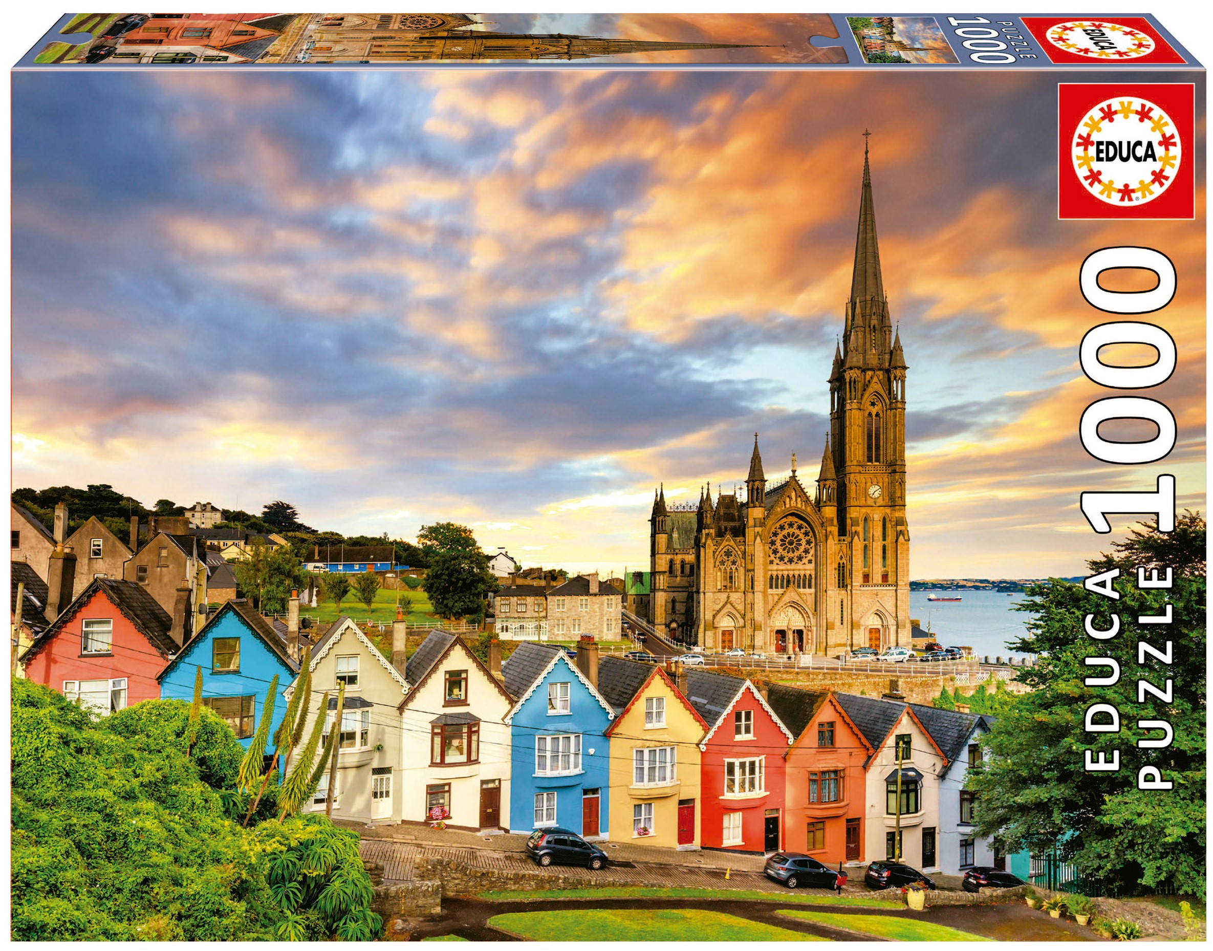 Puzzle Educa din 1000 de piese - Catedrala Cobh din Irlanda