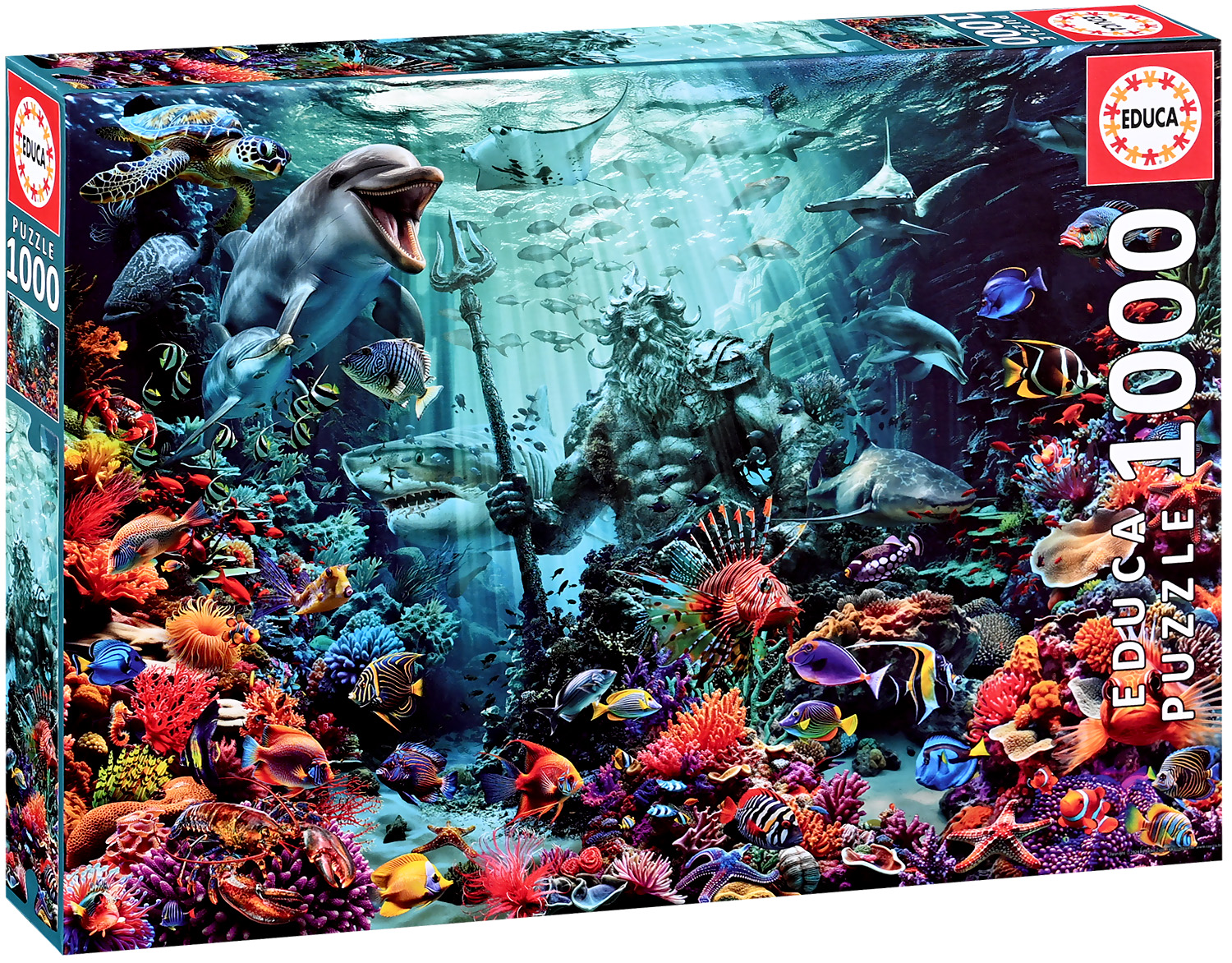 Puzzle Educa din 1000 piese - Recif de corali al lui Poseidon