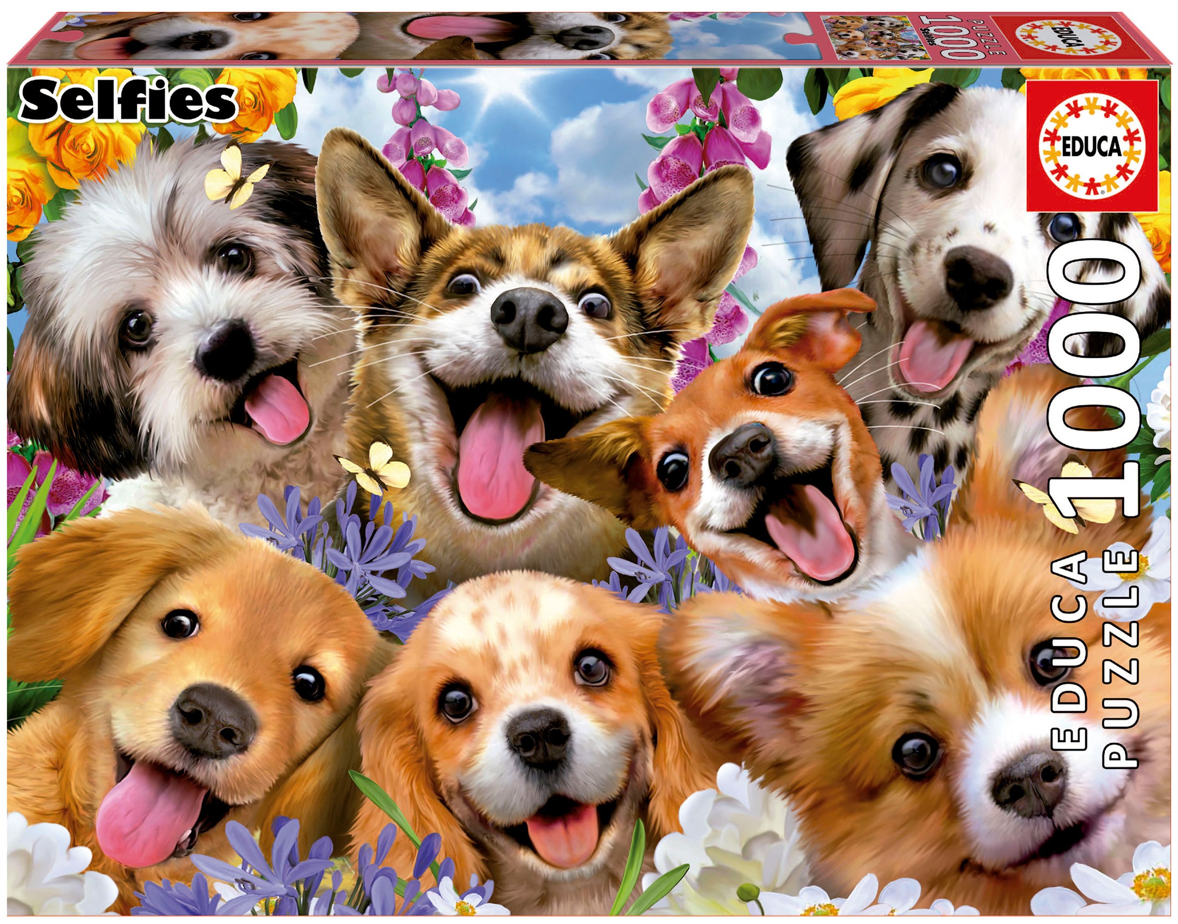 Puzzle Educa din 1000 de piese - Selfie cu câine