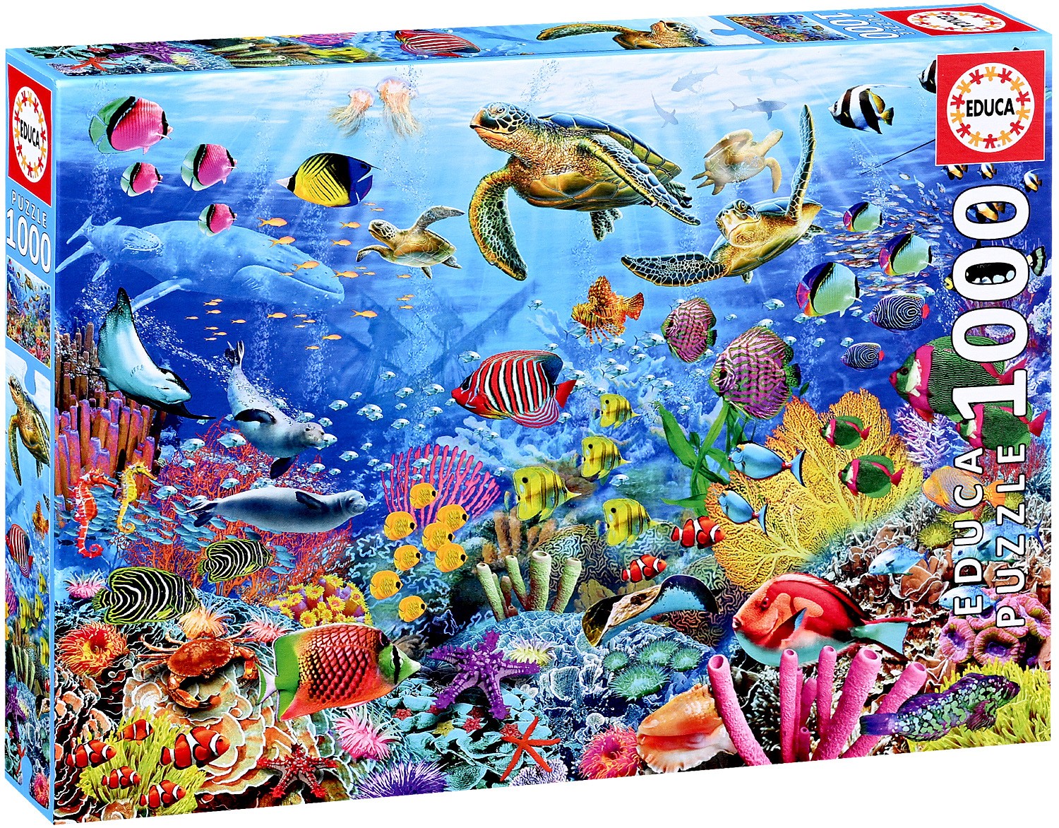 Puzzle Educa din 1000 de piese - Testoase tropicale