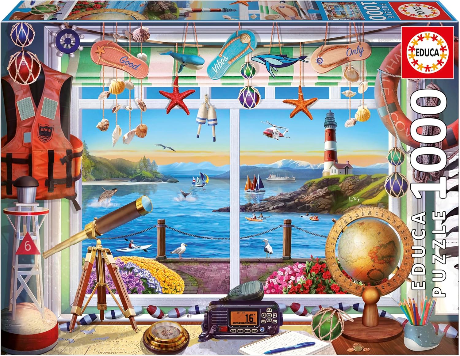 Puzzle Educa din 1000 piese - Viața în port
