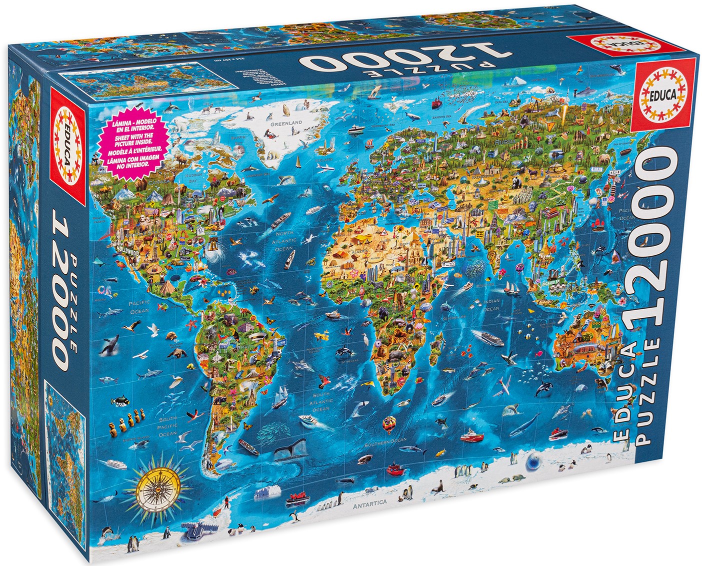 Puzzle Educa din 12 000 de piese - Minunile lumii
