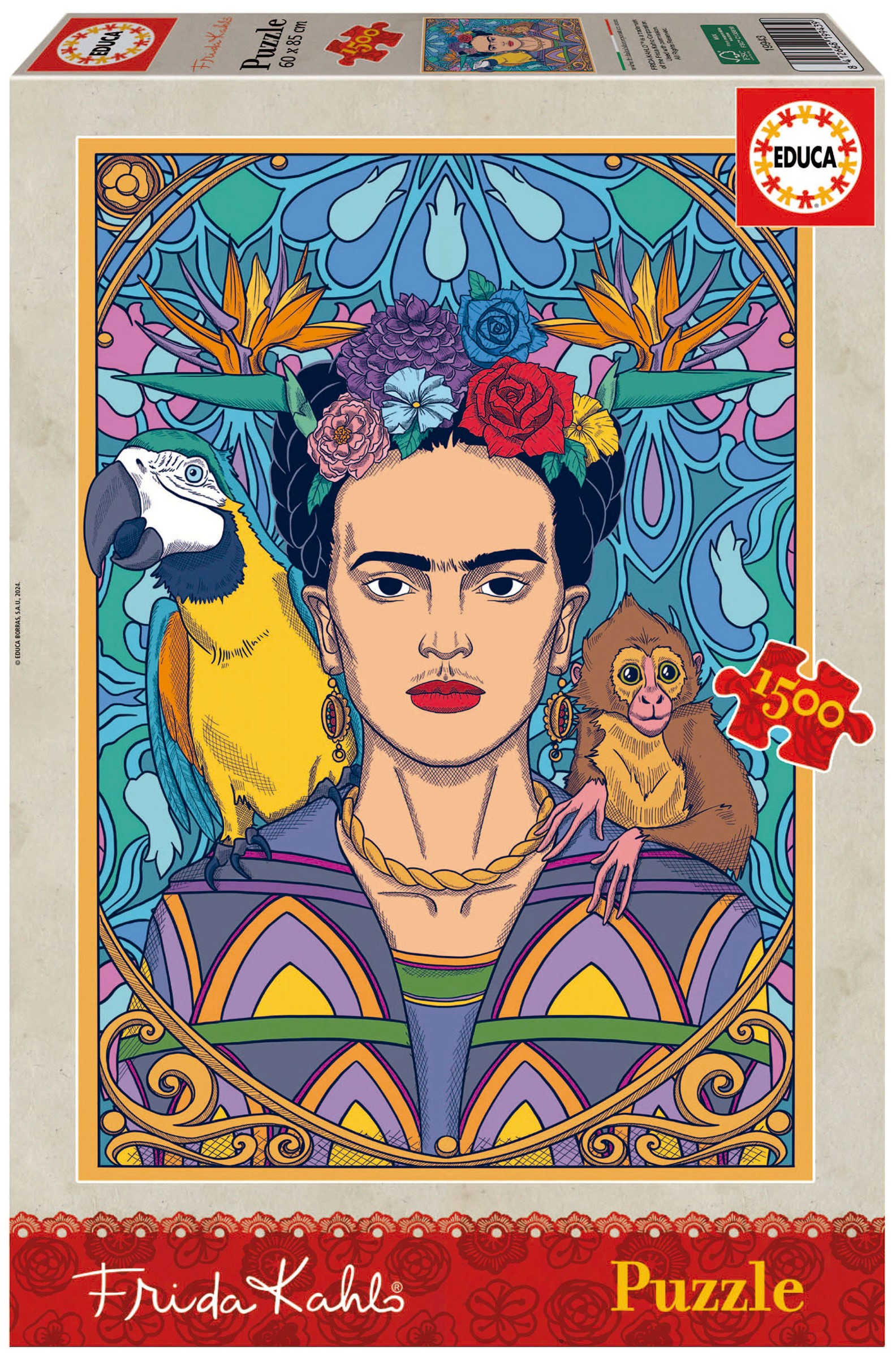 Puzzle Educa din 1500 de piese - Frida Kahlo