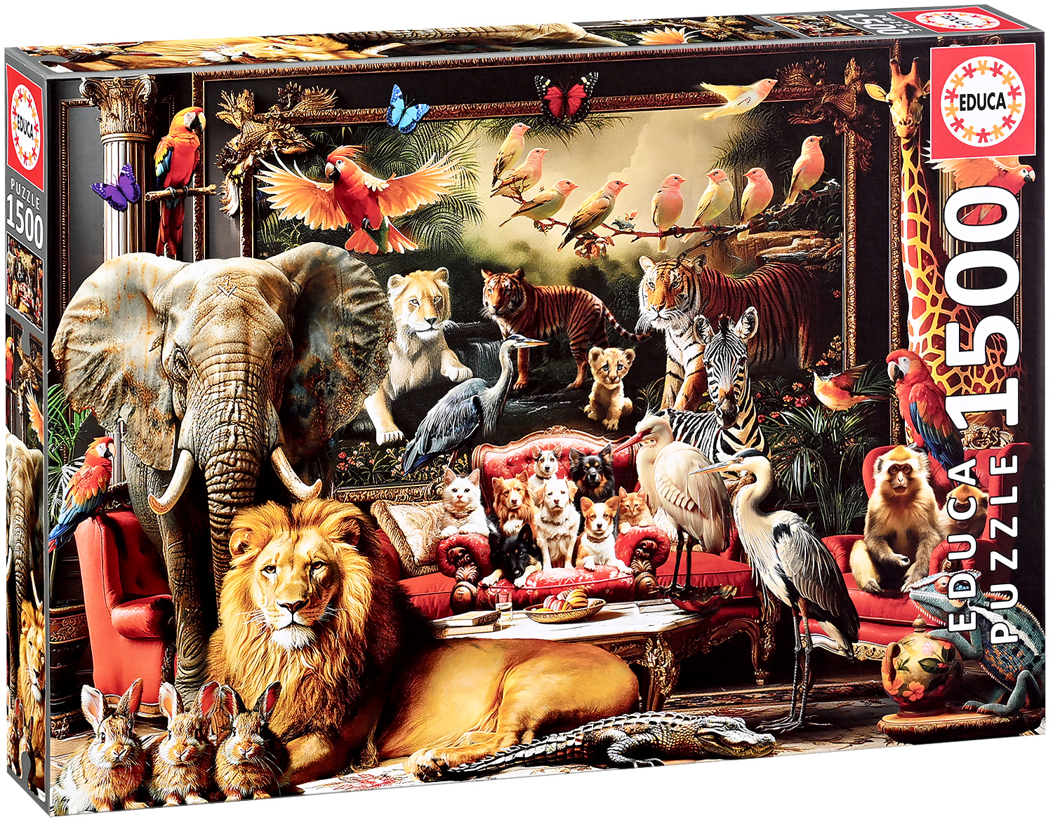Puzzle Educa din 1500 piese - Conacul Animalelor
