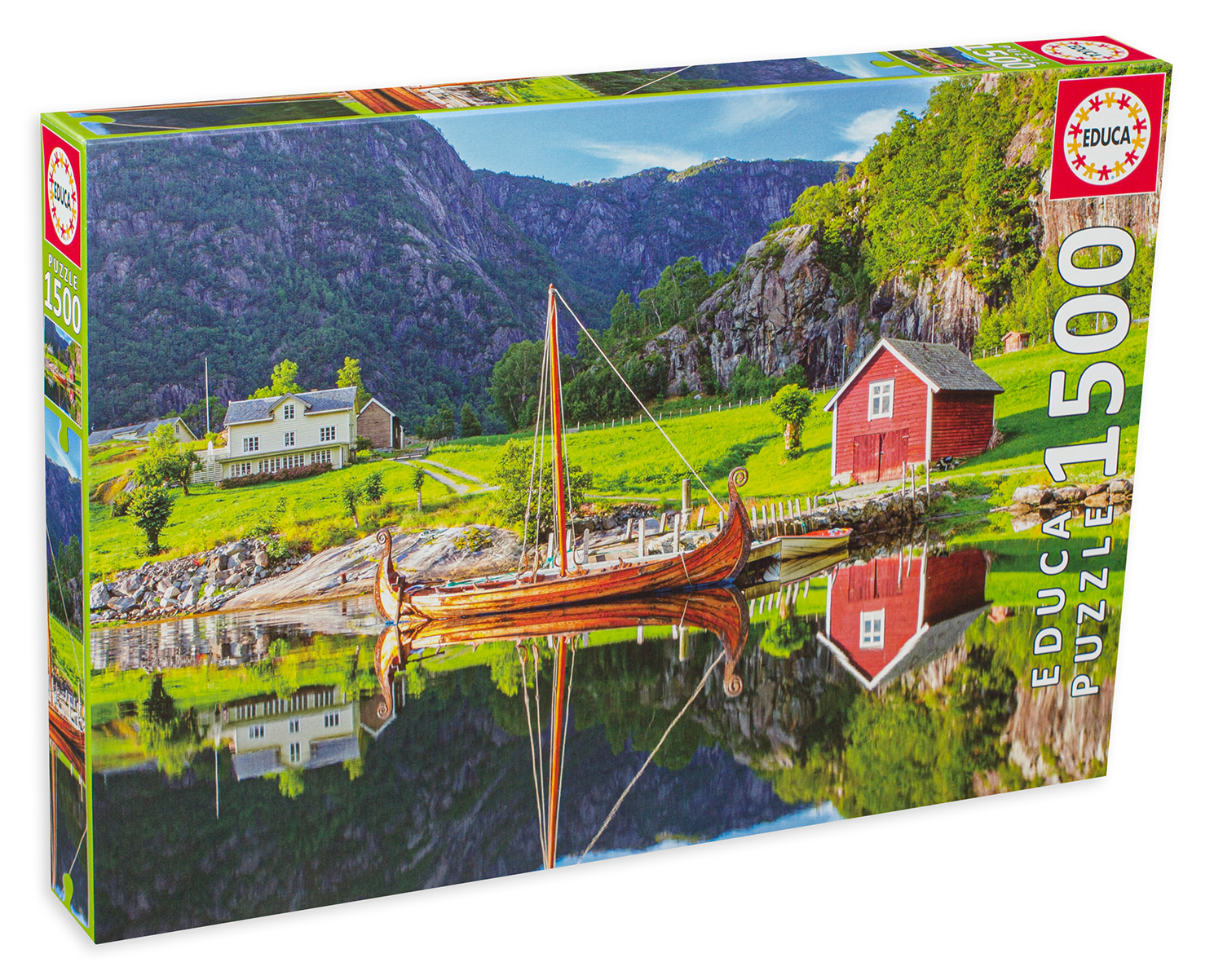 Puzzle Educa din 1500 de piese - Barca Vikingilor