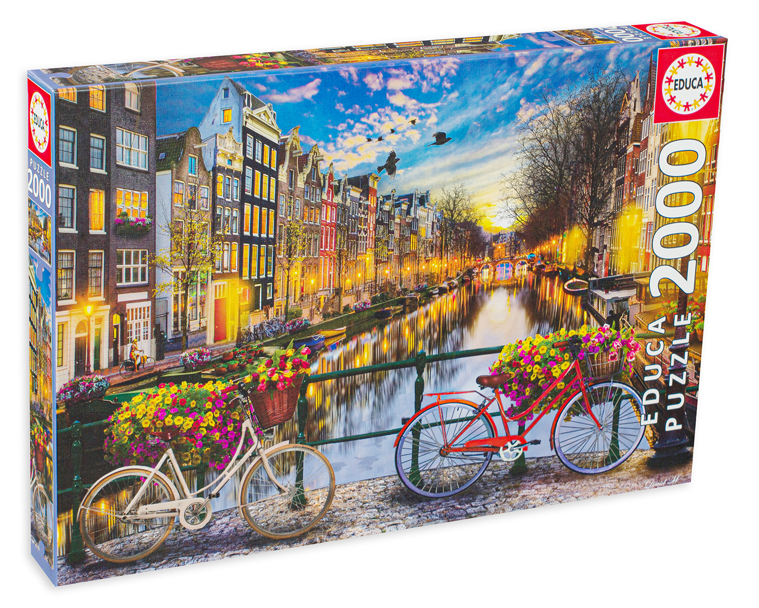Puzzle Educa din 2000 de piese - Amsterdam cu iubire, David M.