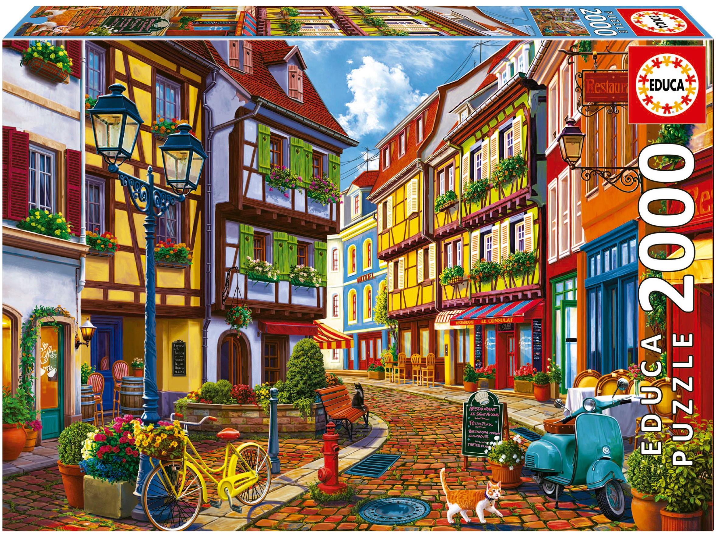 Puzzle Educa din 2000 de piese - Stradă colorată