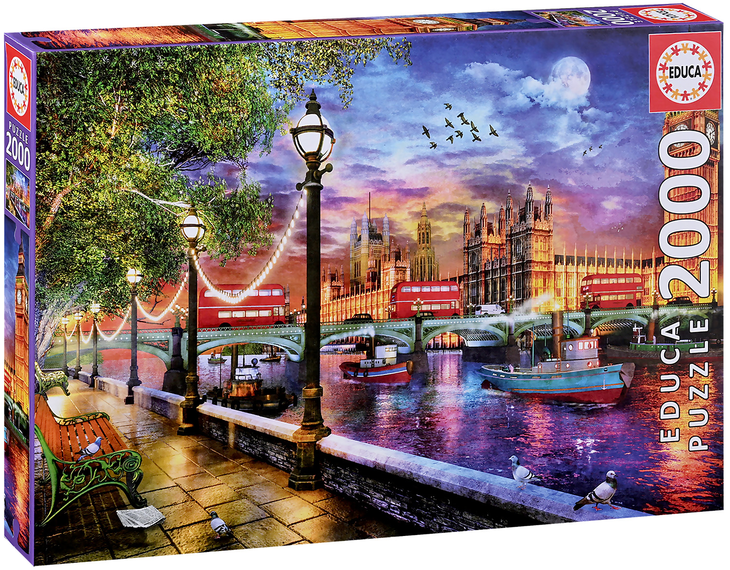 Puzzle Educa din 2000 de piese - Apus in Londra
