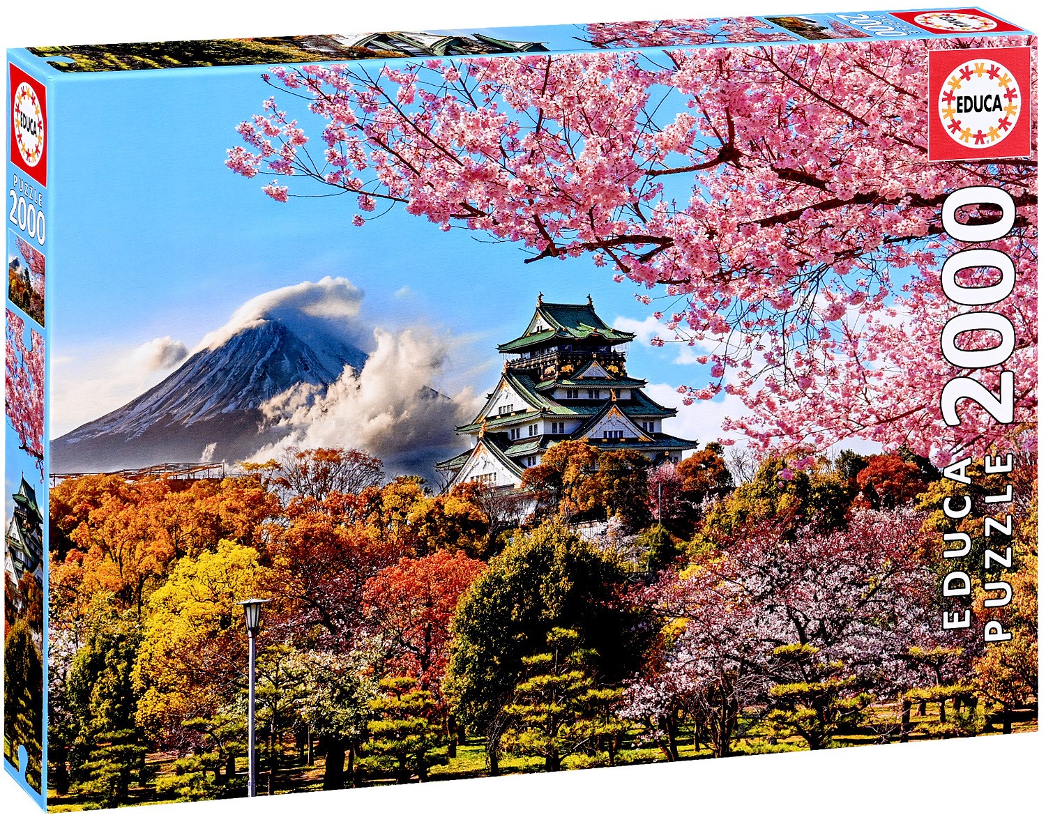 Puzzle Educa din 2000 de piese - Castelul din Osaka, Japonia