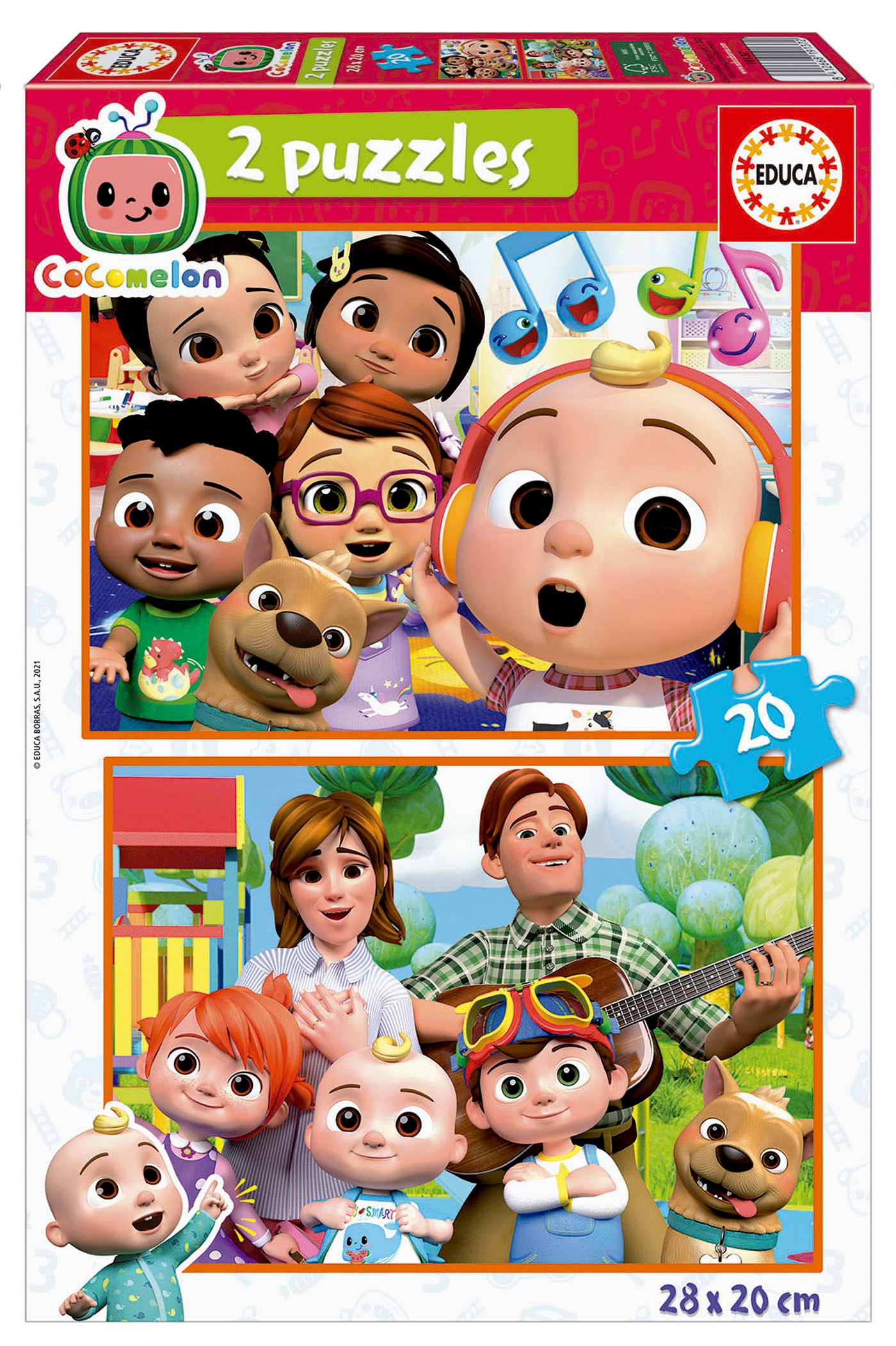 Puzzle Educa din 2 x 20 de piese - Kokomelon