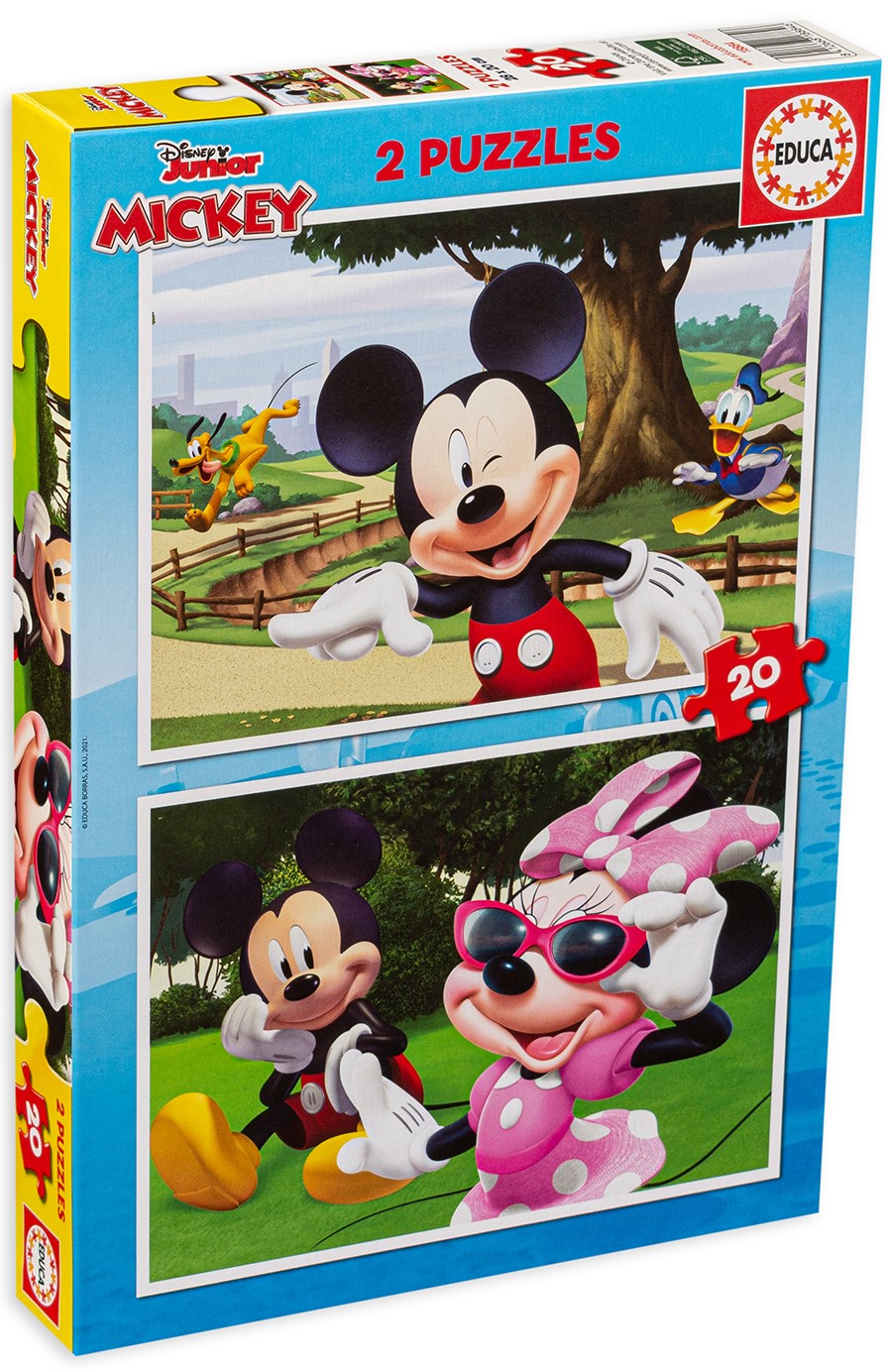 Puzzle Educa din 2 x 20 de piese - Mickey si prietenii, tip 2