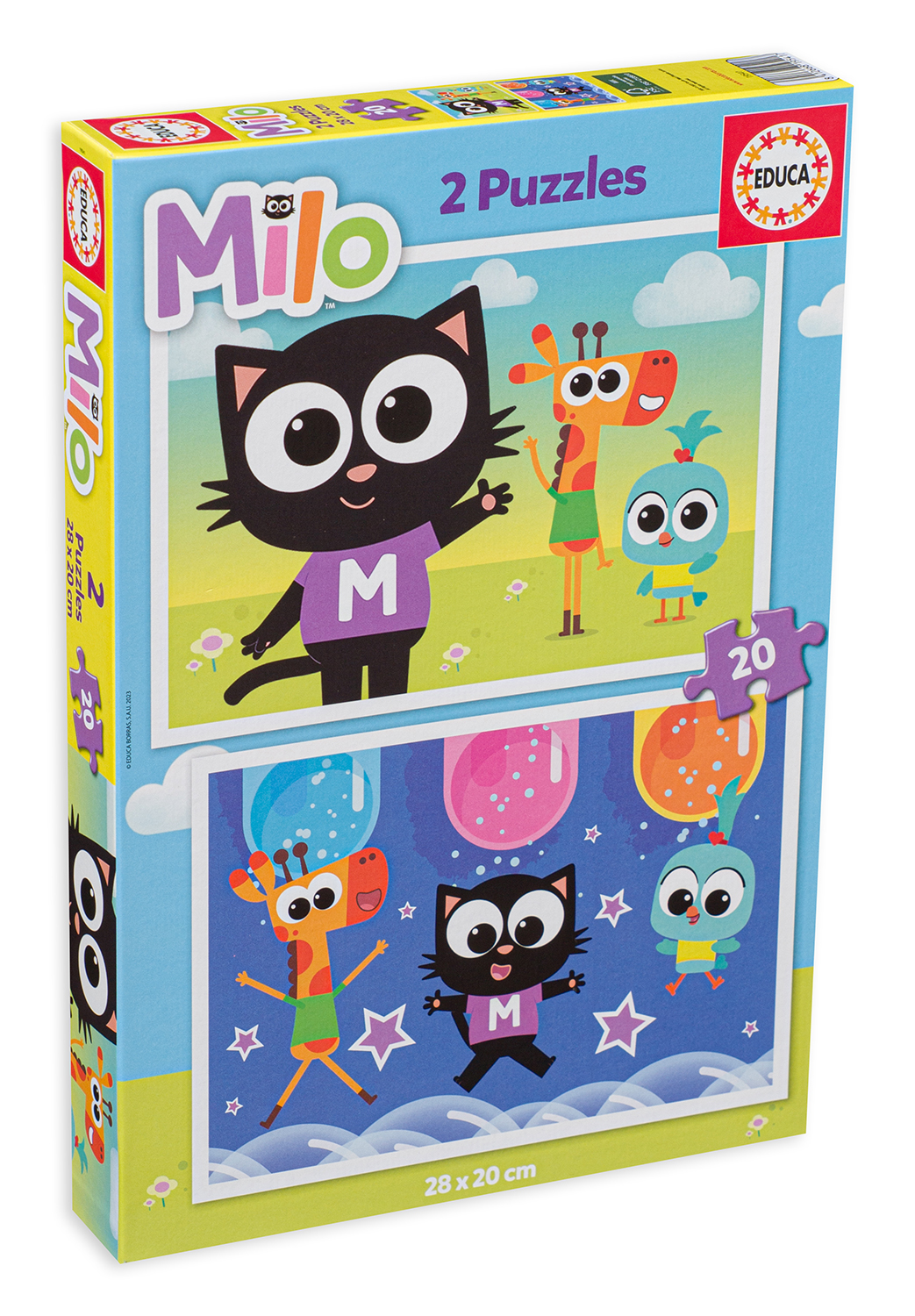 Puzzle Educa din 2 x 20 de piese - Milo