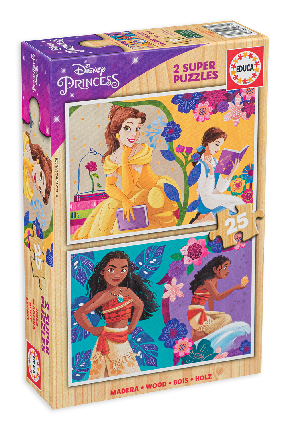 Puzzle Educa din 2 x 25 de piese - Prințesele Disney