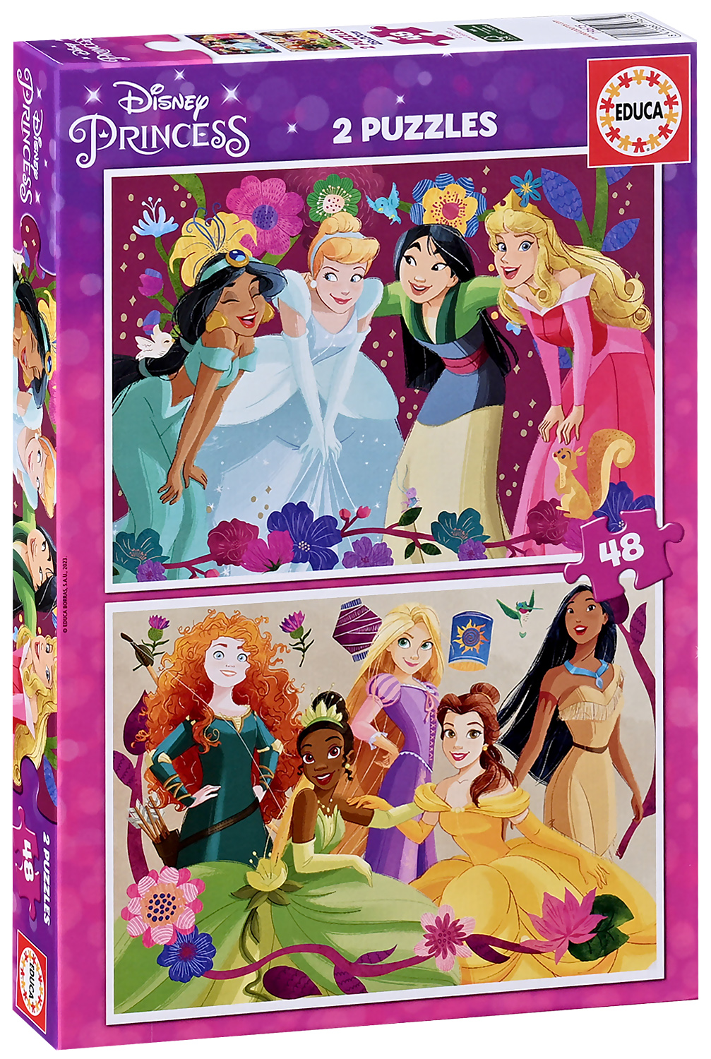 Puzzle Educa din 2 x 48 piese - Disney Princesses