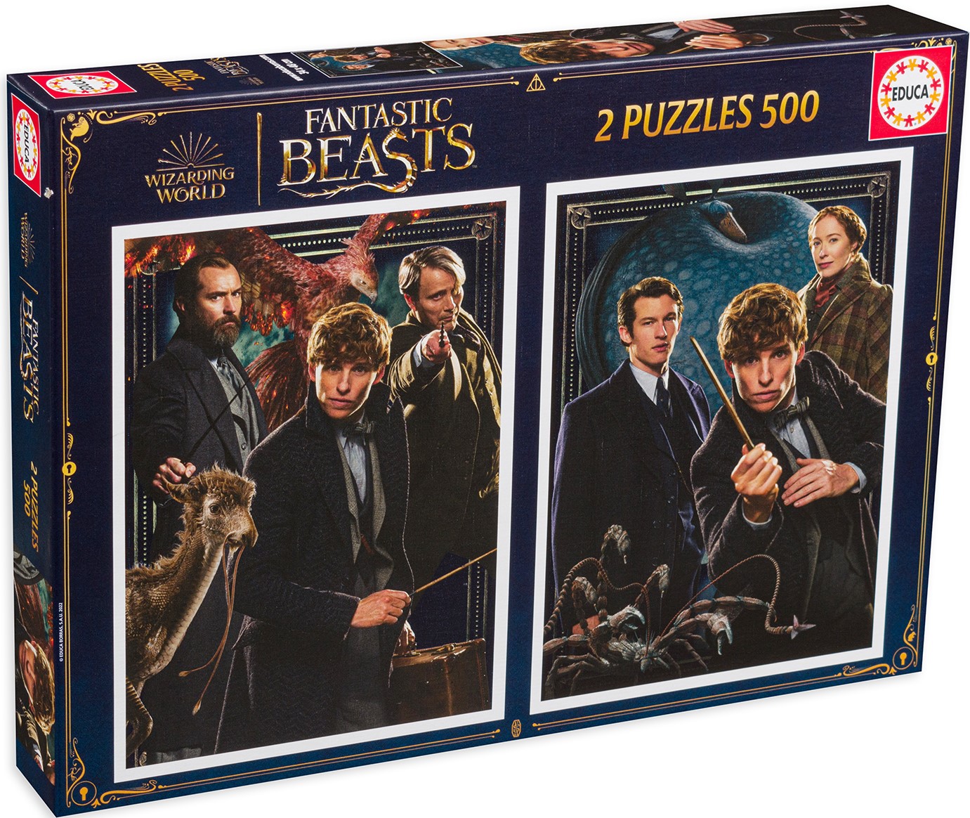 Puzzle Educa din 2 x 500 de piese - Animale fantastice