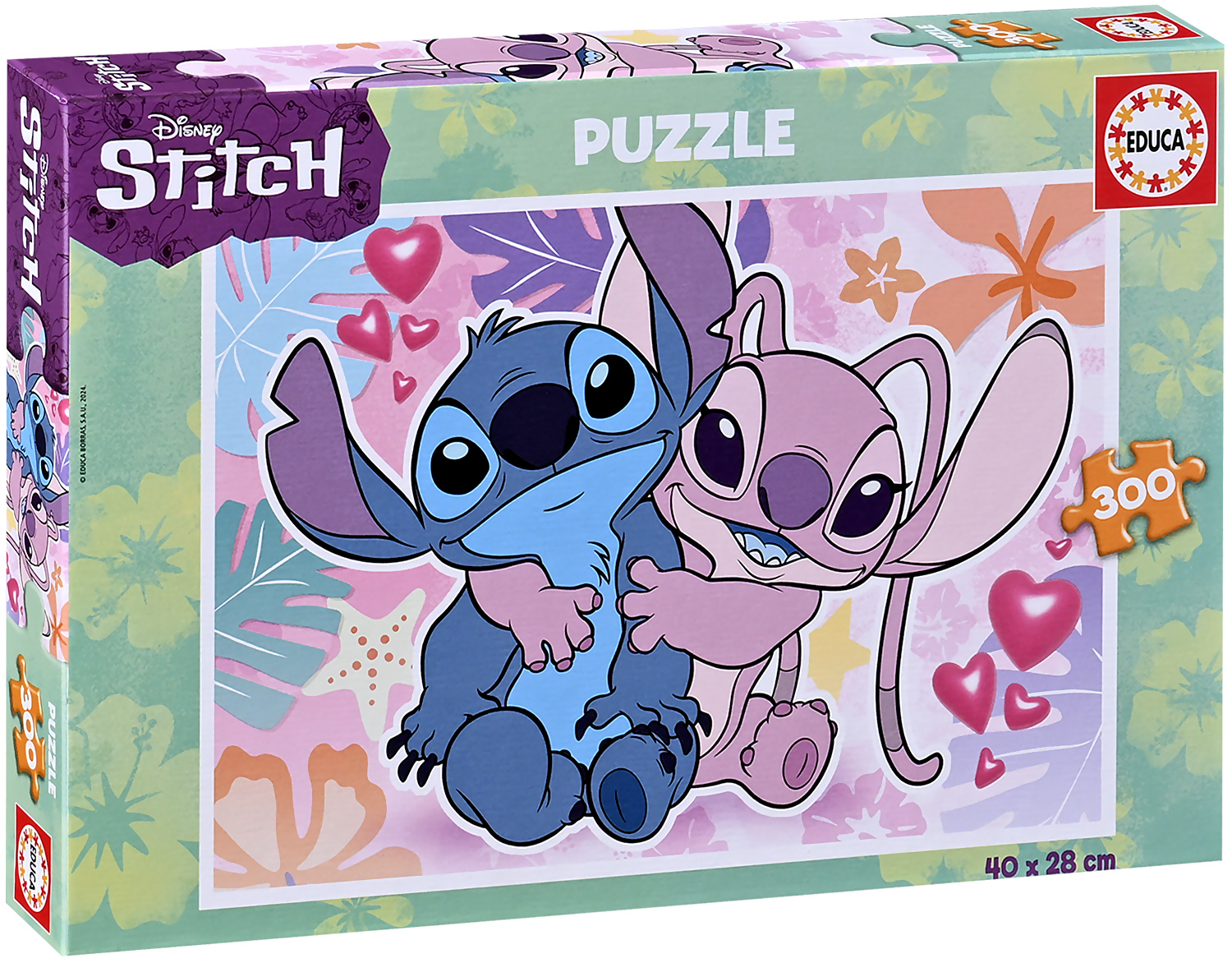 Puzzle Educa din 300 piese - Stitch și Angel