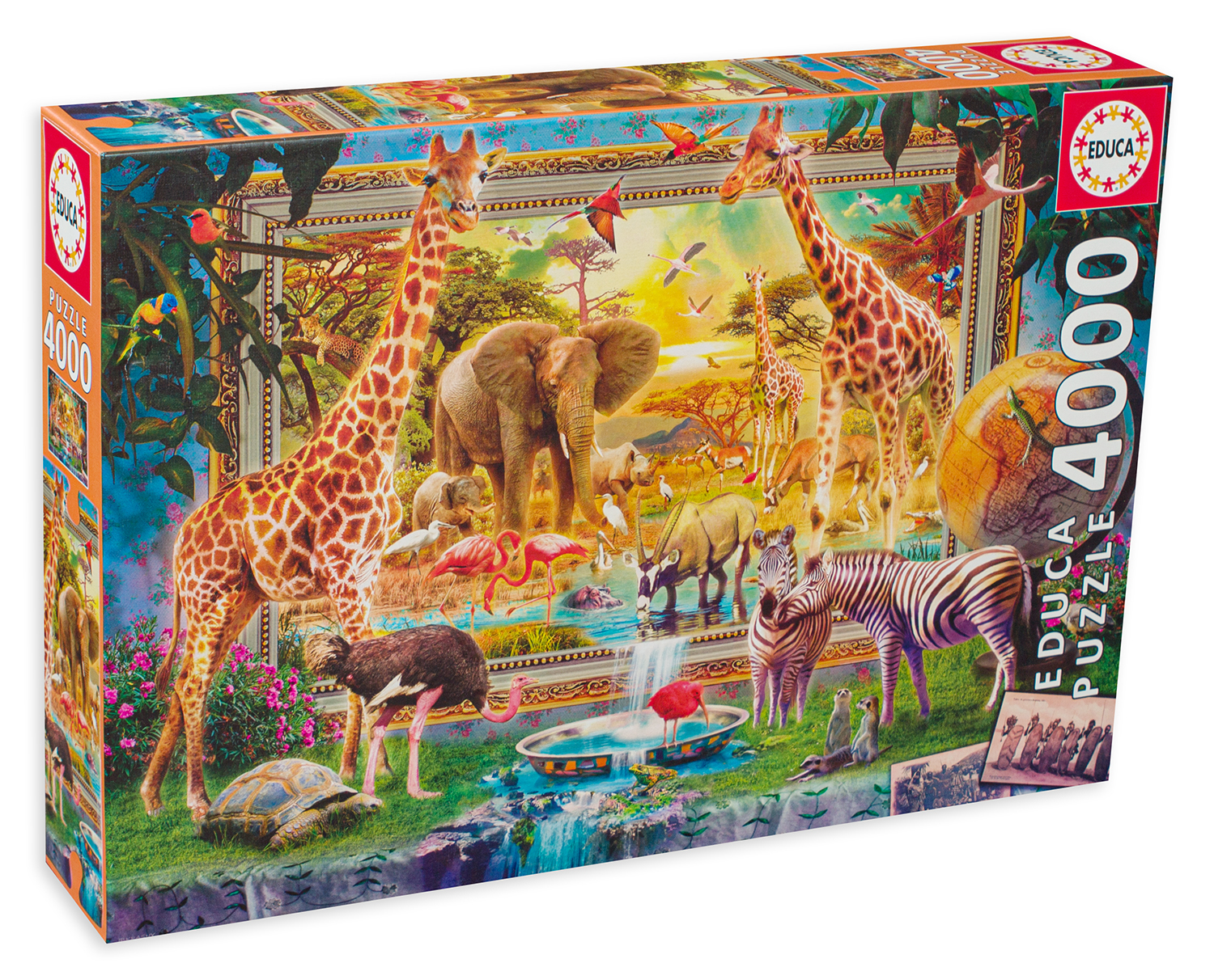 Puzzle Educa din 4000 de piese - Savana prinde viata