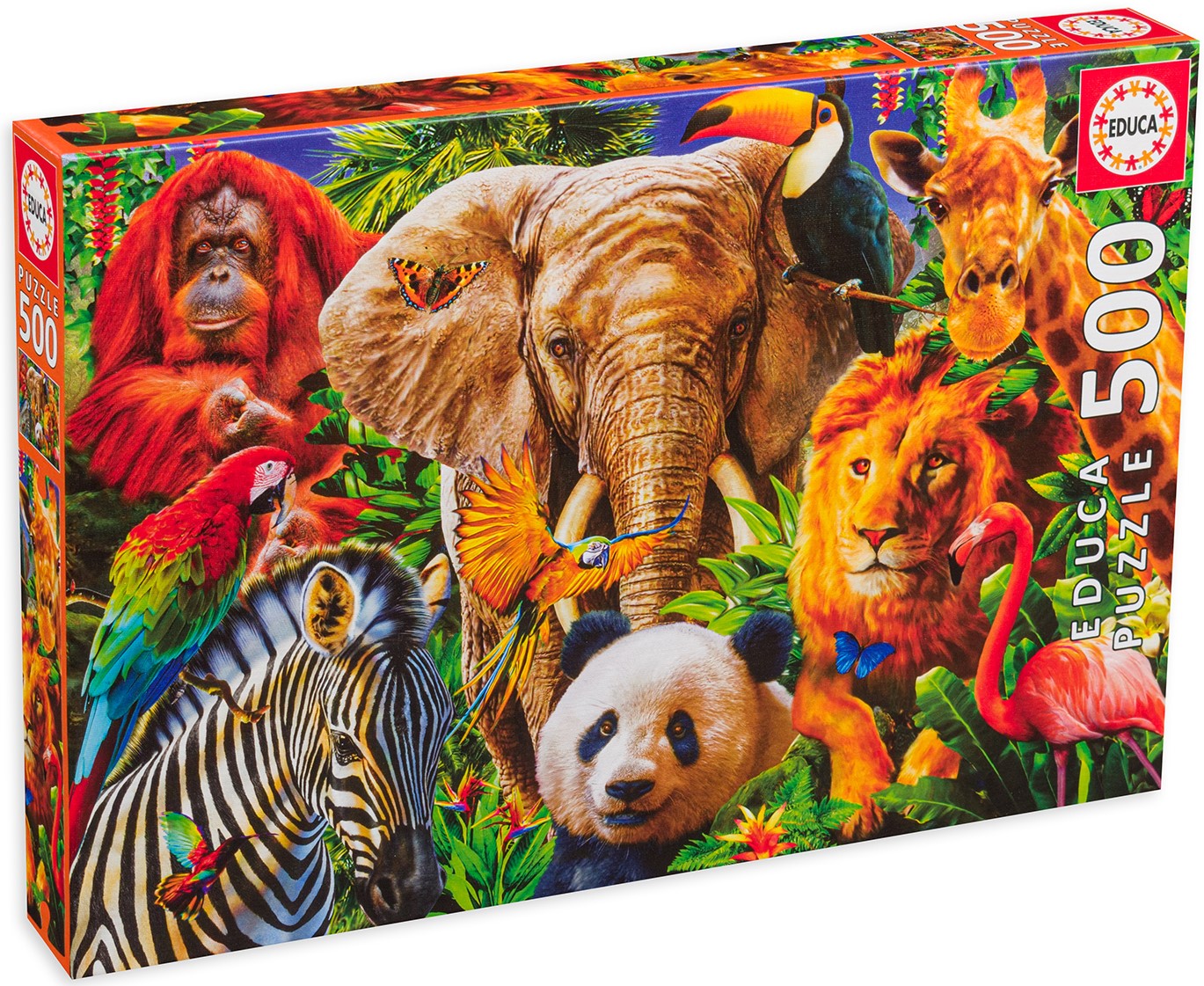 Puzzle Educa din 500 de piese - Animale sălbatice