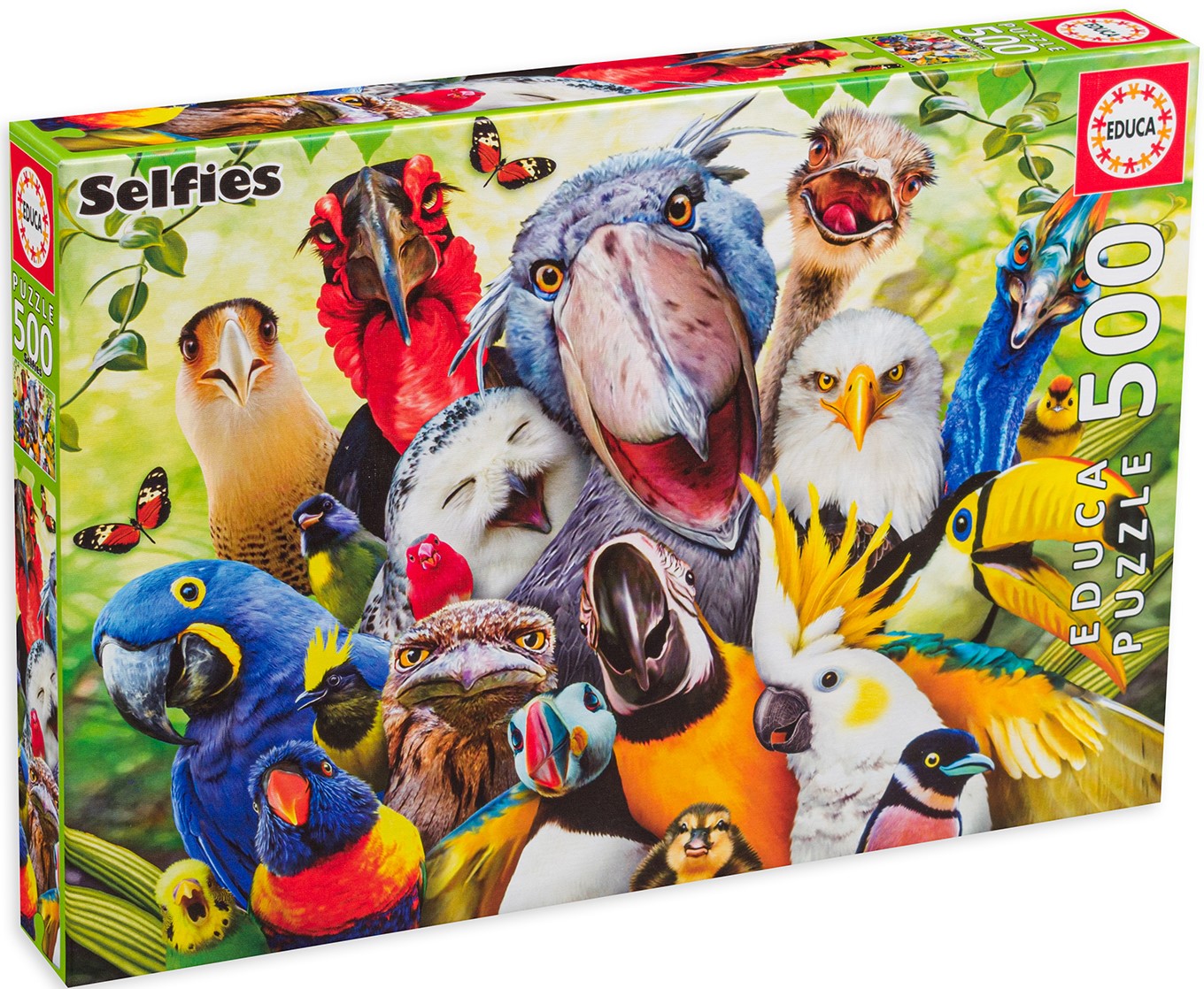 Puzzle Educa din 500 de piese - Selfie cu păsărele