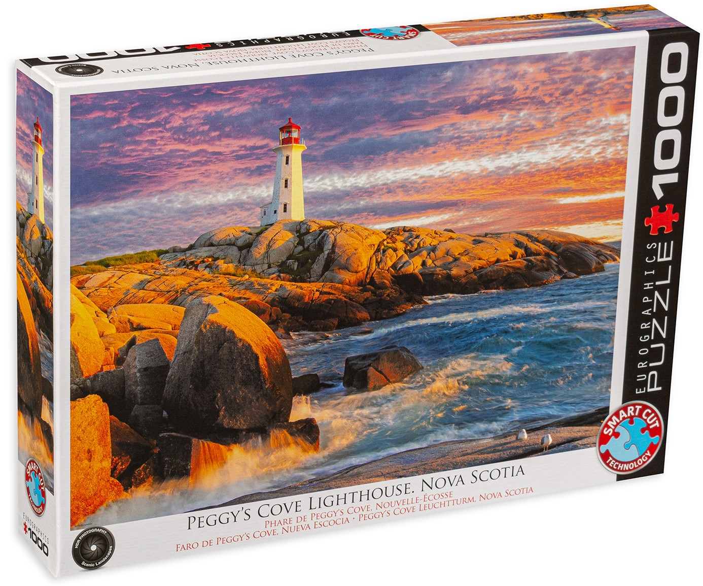 Puzzle Eurographics din 1000 de piese - Peggy’s Cove Lighthouse, Nova Scotia