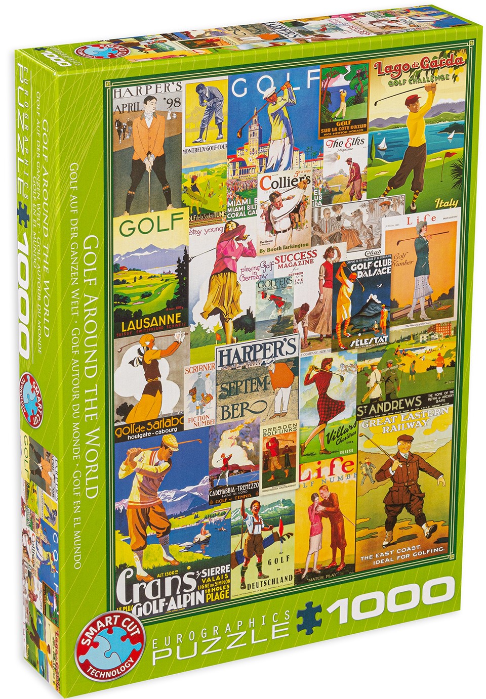 Puzzle Eurographics din 1000 de piese - Golful in lume, Postere vintage