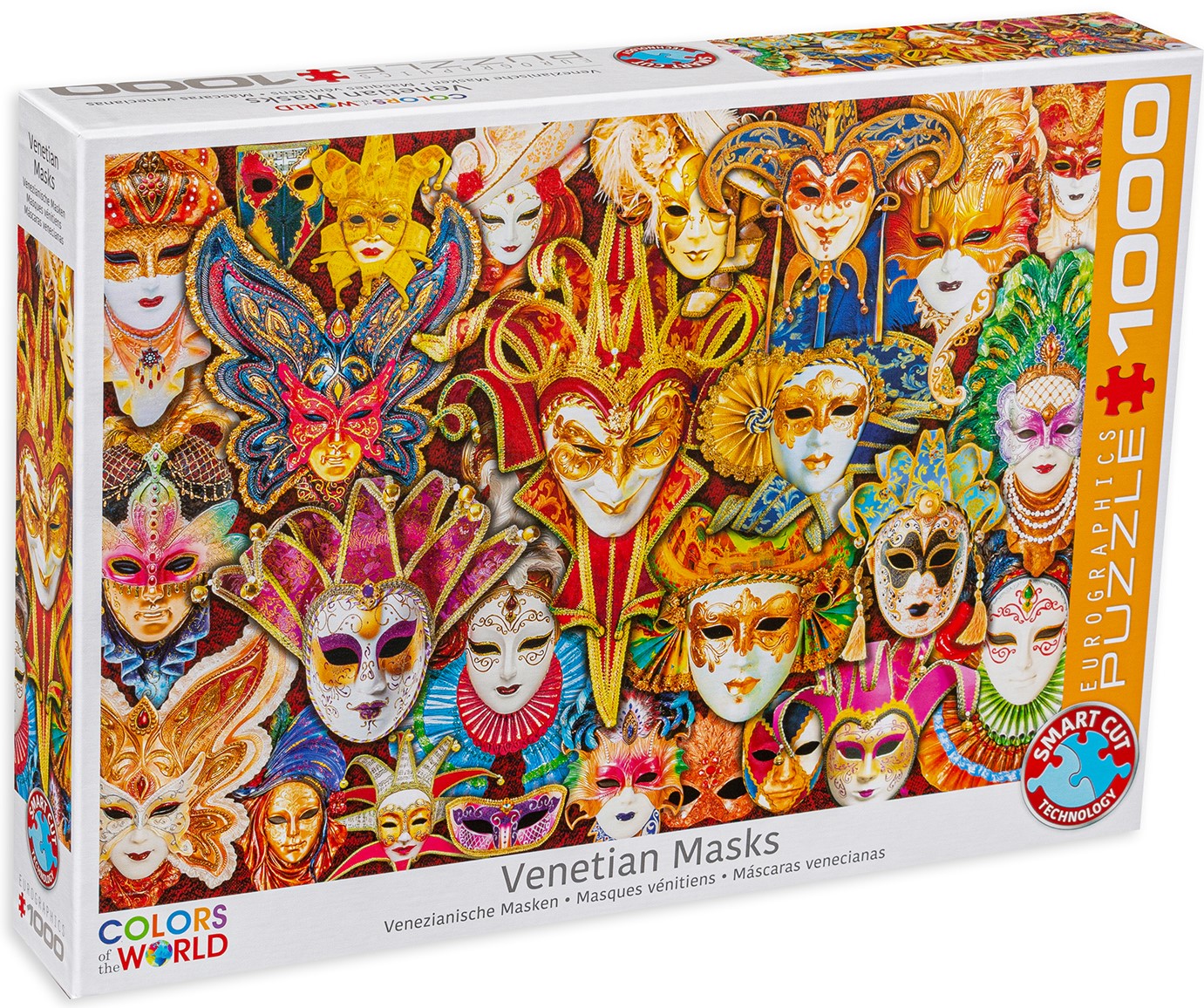 Puzzle Eurographics din 1000 de piese - Masti de carnaval din Venetia