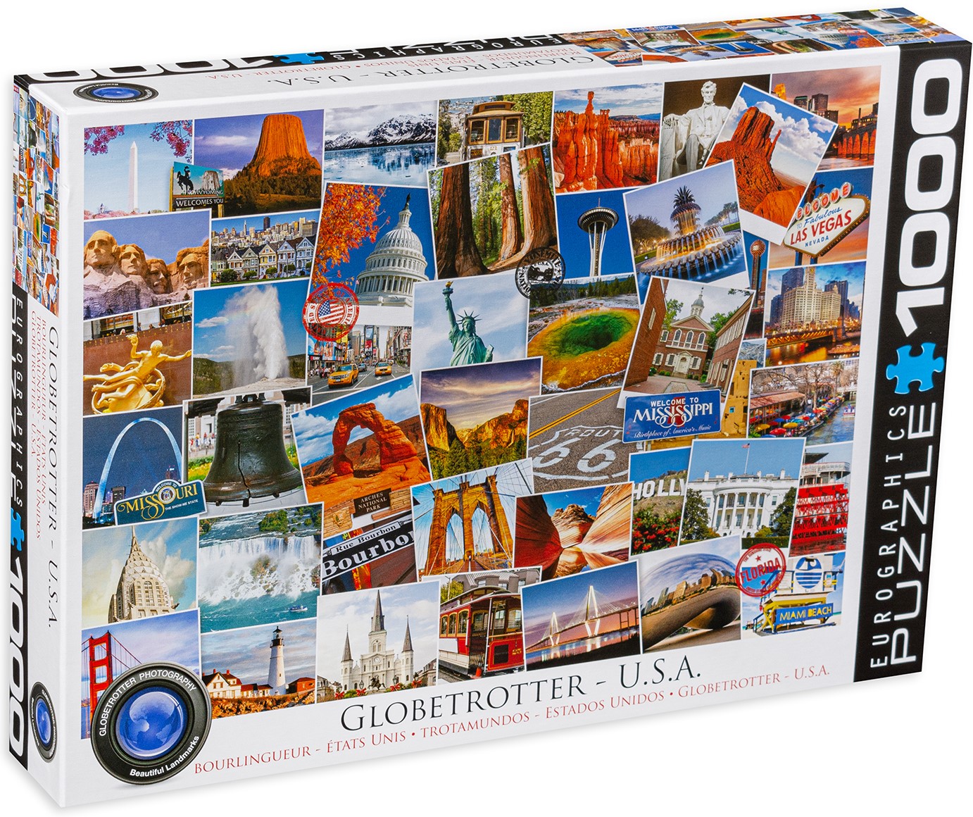 Puzzle Eurographics din 1000 de piese - Calatorie in America