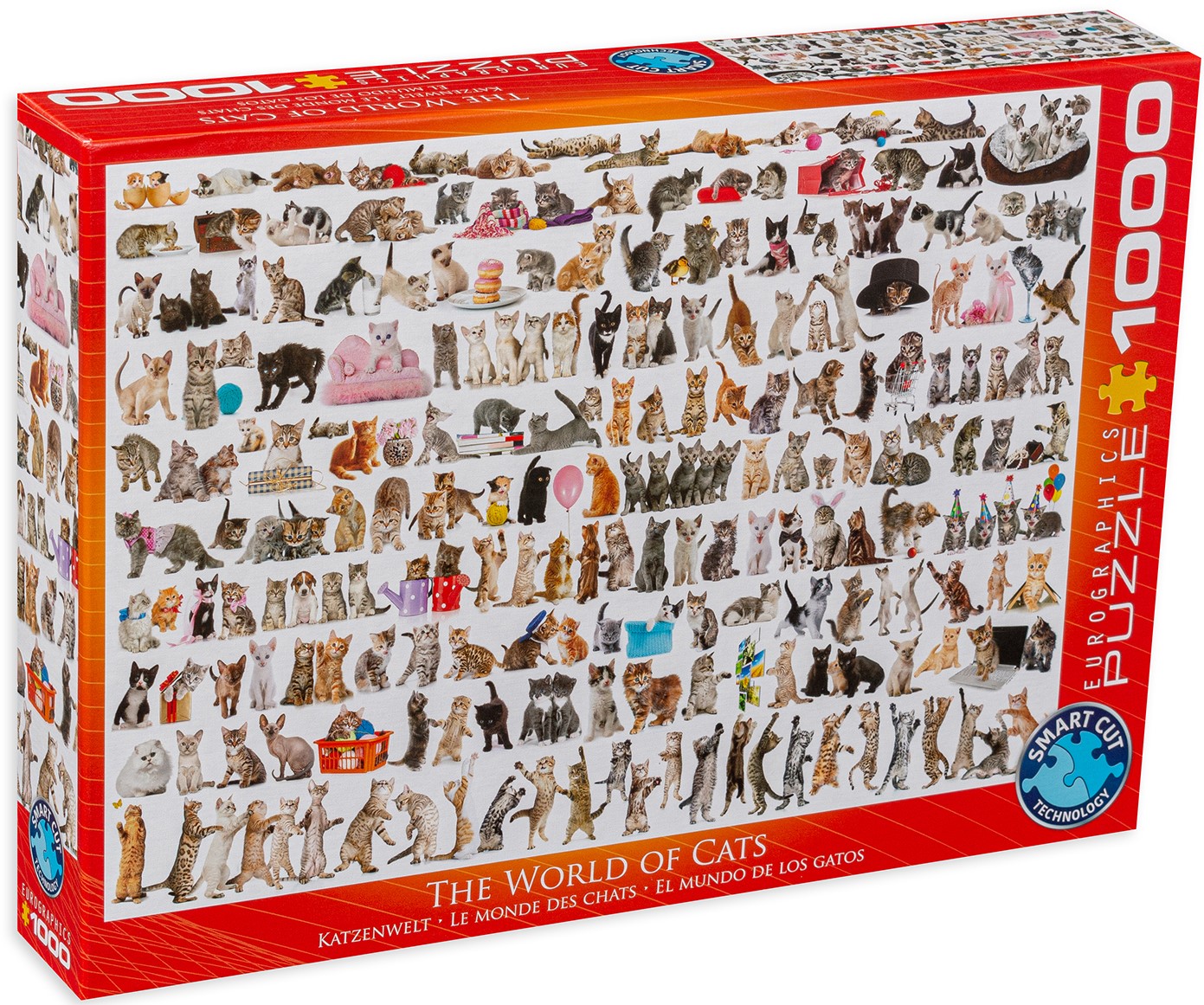 Puzzle Eurographics din 1000 de piese - Lumea pisicilor