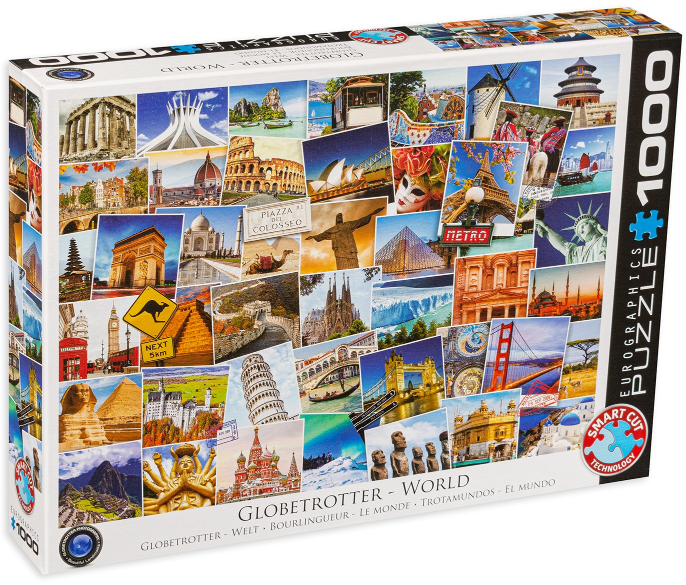 Puzzle Eurographics din 1000 de piese - Colectia Globetrotter: lumea