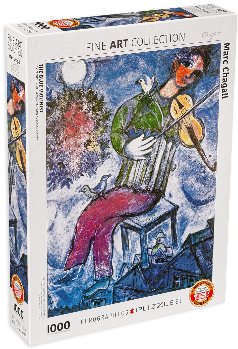 Puzzle Eurographics din 1000 de piese - Violonist, Mark Chagall