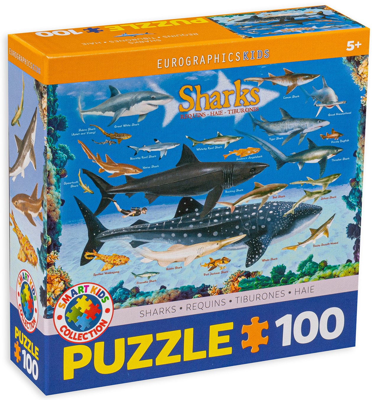 Puzzle Eurographics din 100 de piese – Rechini