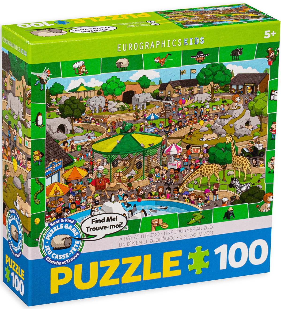 Puzzle Eurographics din 100 de piese – O zi in gradina zoologica