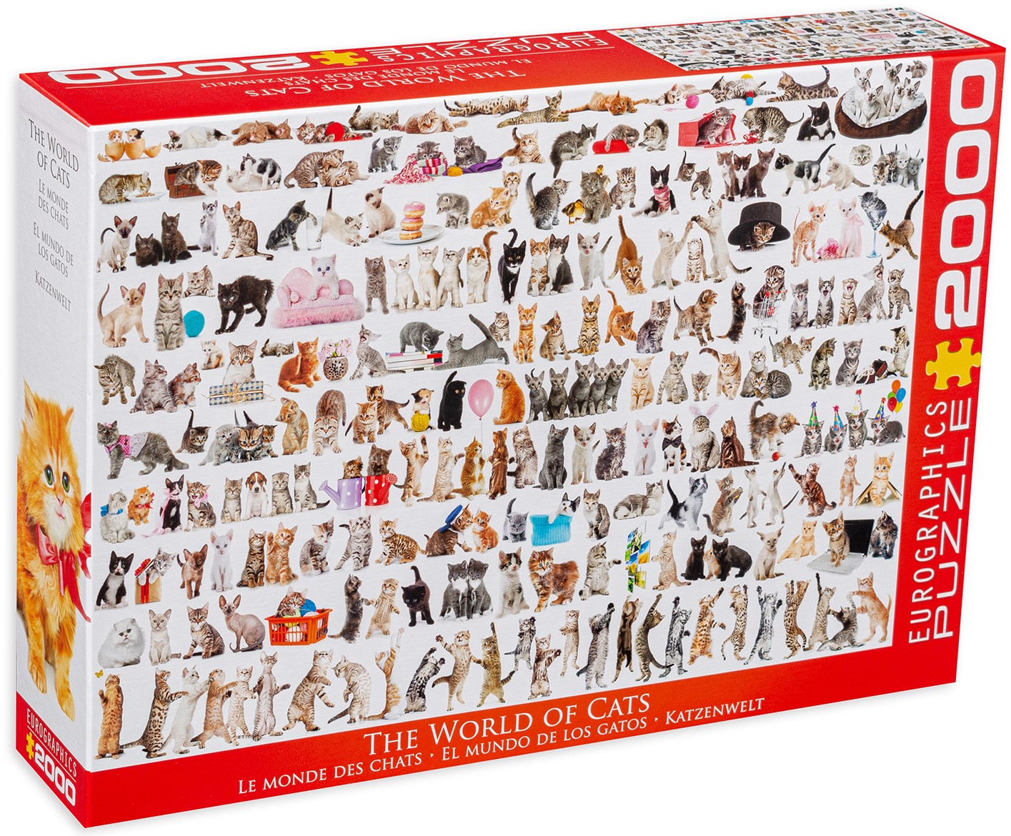 Puzzle Eurographics din 2000 de piese - Lumea pisicilor