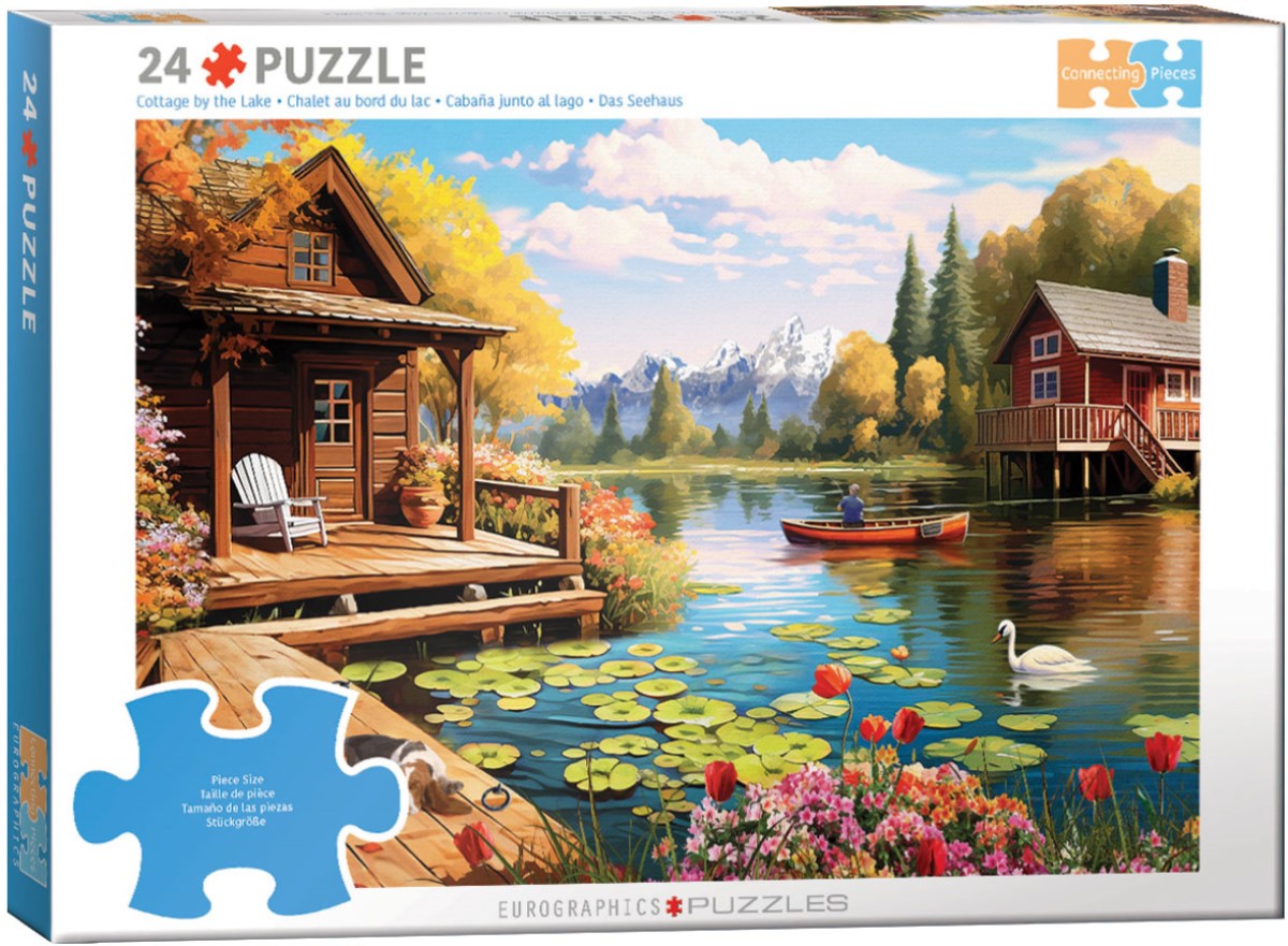 Puzzle Eurographics din 24 XXL piese - Vilă pe malul lacului