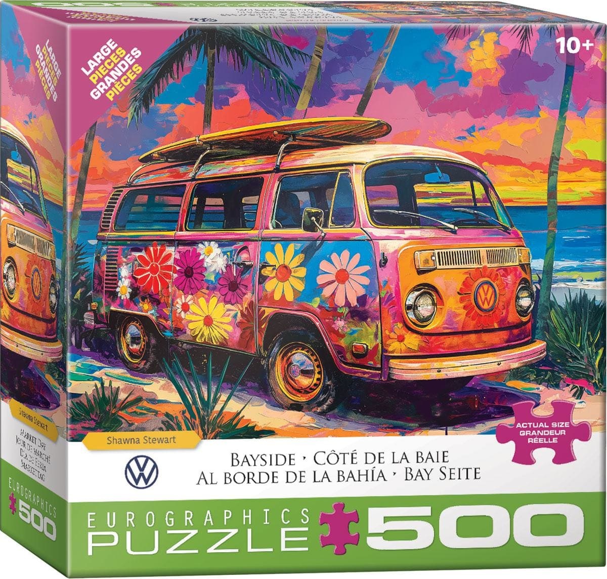 Puzzle Eurographics din 500 XXL piese - VW aventură pe plajă