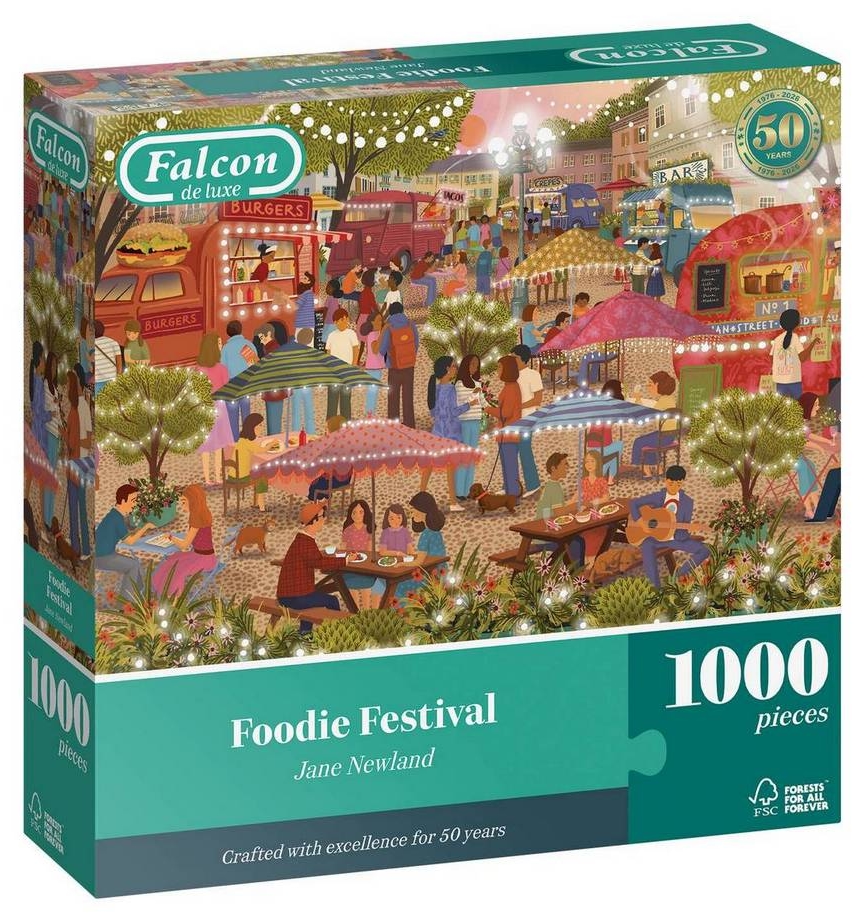 Puzzle Falcon de 1000 piese - Festival pentru cunoscători ai mâncării